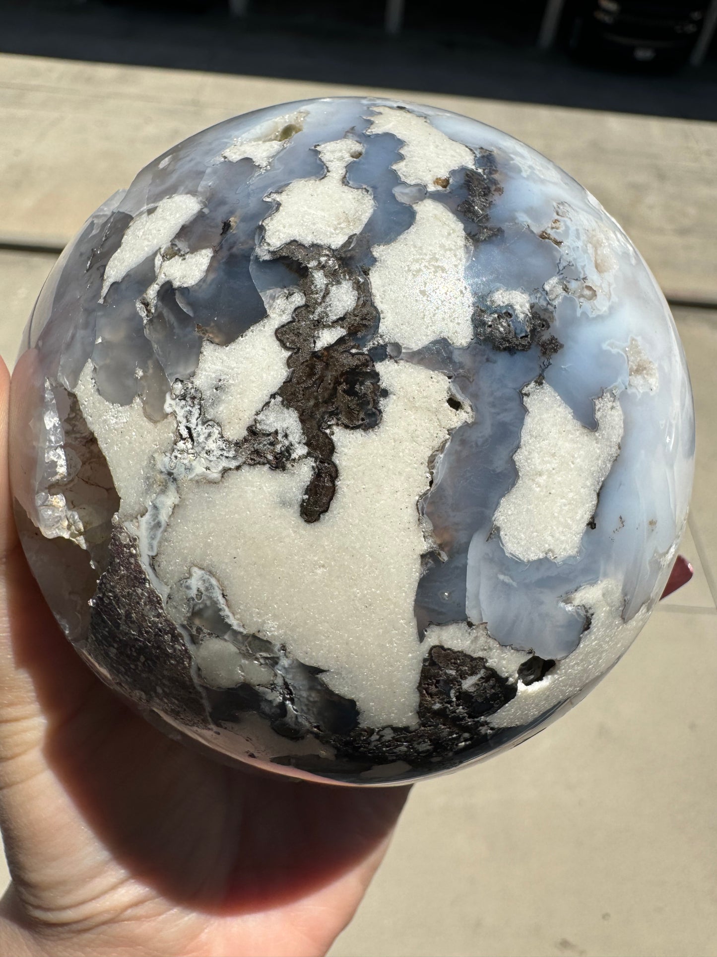 Large Druzy Agate and White Quartz Sphere 3.5” | Druzy Quartz | White | Crystal Decor | Healing | Gift Crystal Eyes It