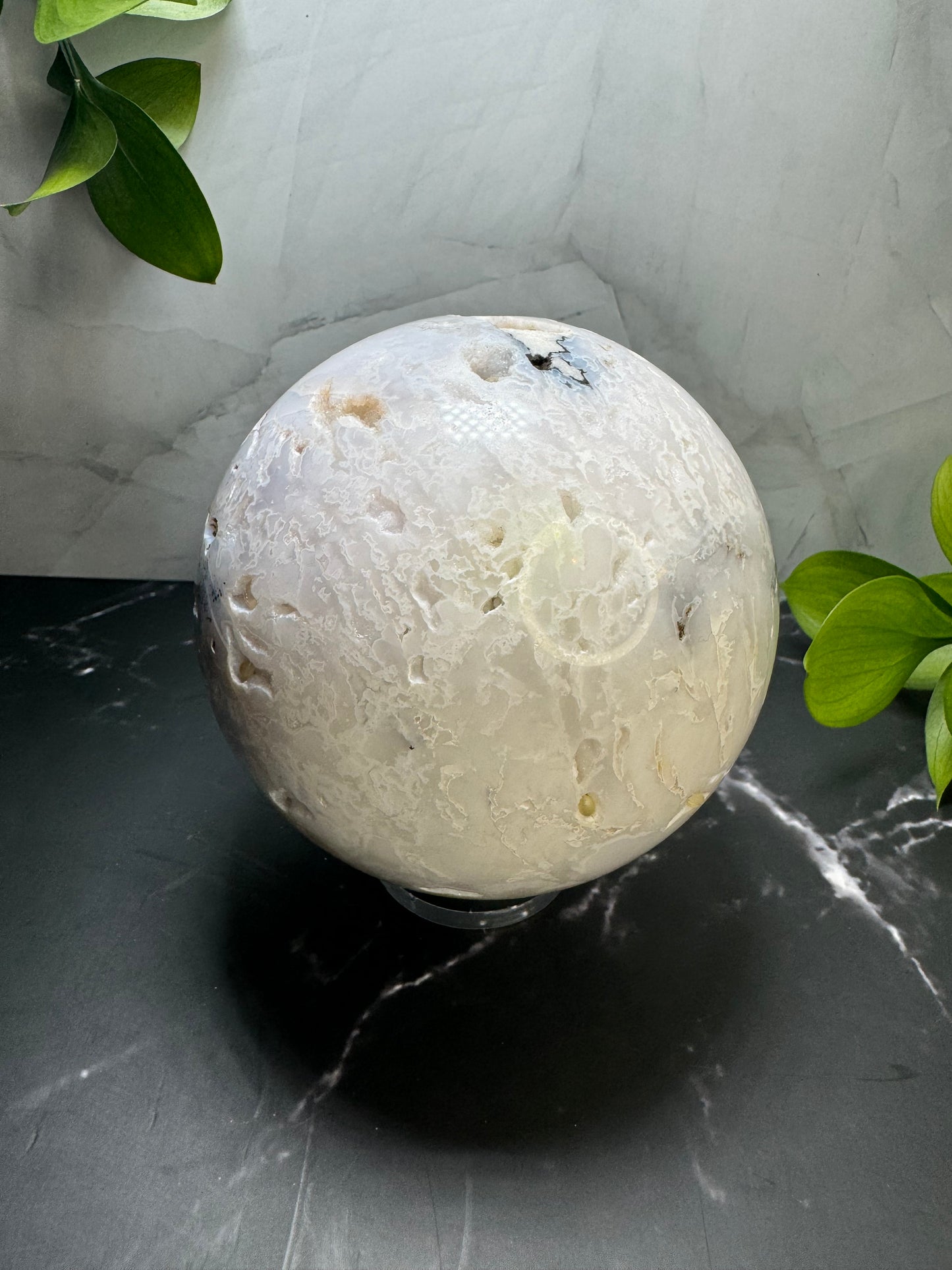Large Druzy Agate and White Quartz Sphere 3.5” | Druzy Quartz | White | Crystal Decor | Healing | Gift Crystal Eyes It