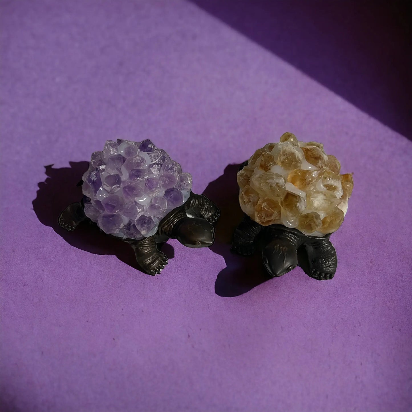 Crystal Turtle Light | Amethyst | Citrine | LED | USB | Gift Crystal Eyes It