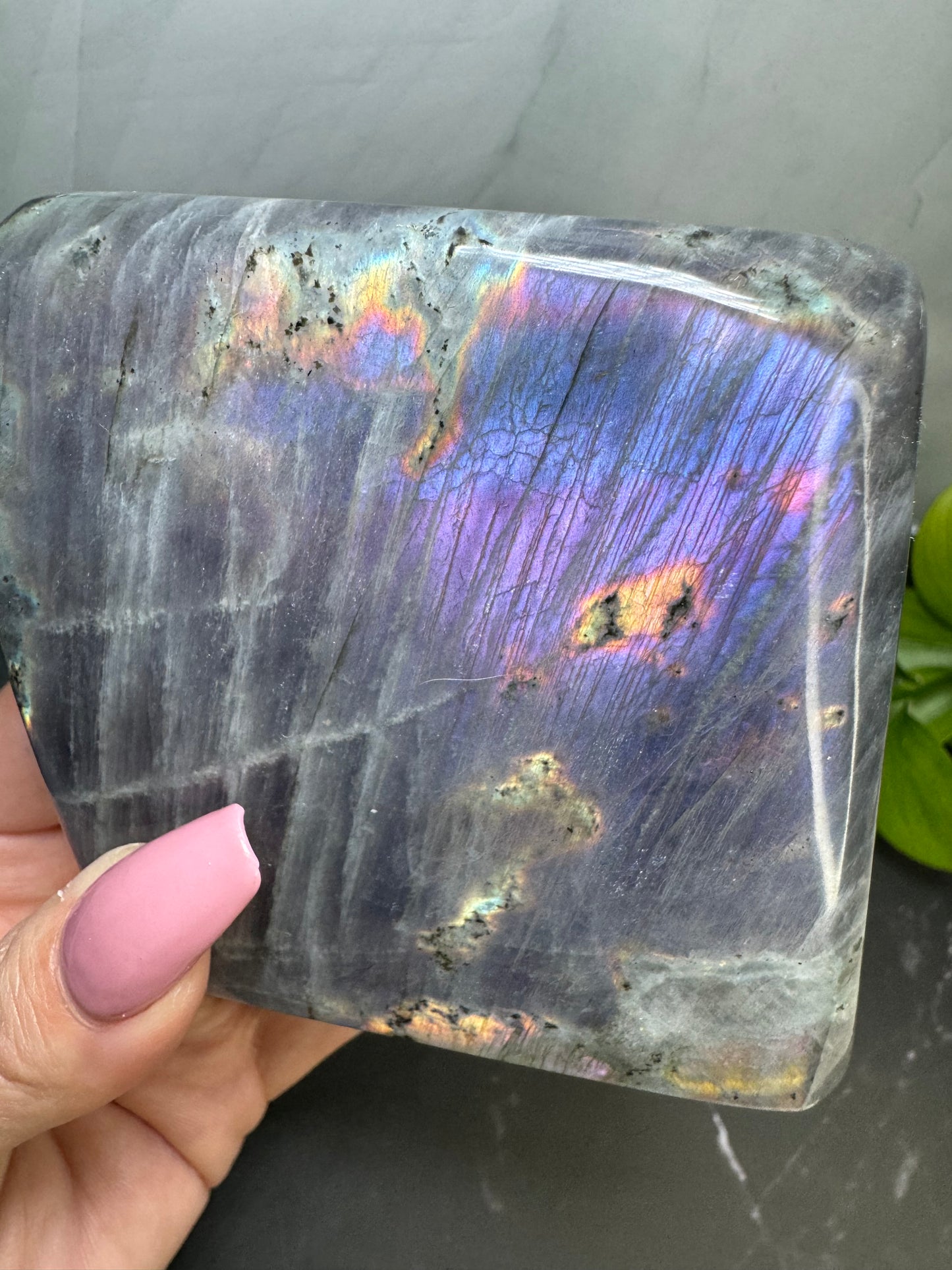 Labradorite Freeform | Purple Pink Blue Green Flash | Large | Polished | Crystal Decor | Healing | Gift Crystal Eyes It