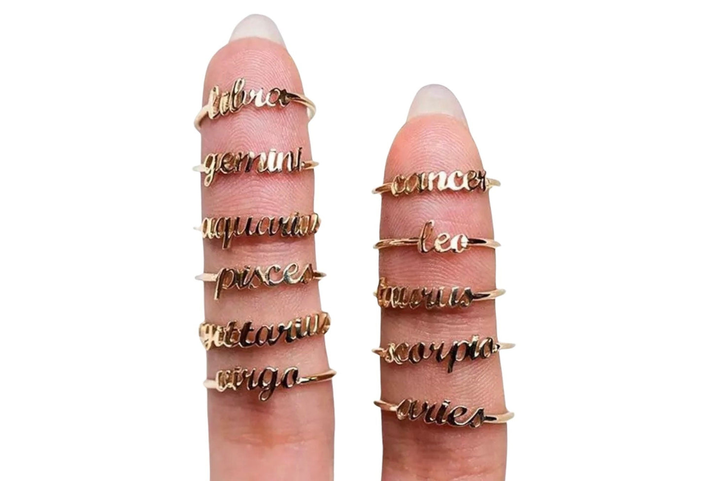 Zodiac Sign Ring | Astrology | Horoscope | Adjustable | Dainty | Gold | Jewelry | Gift Crystal Eyes It