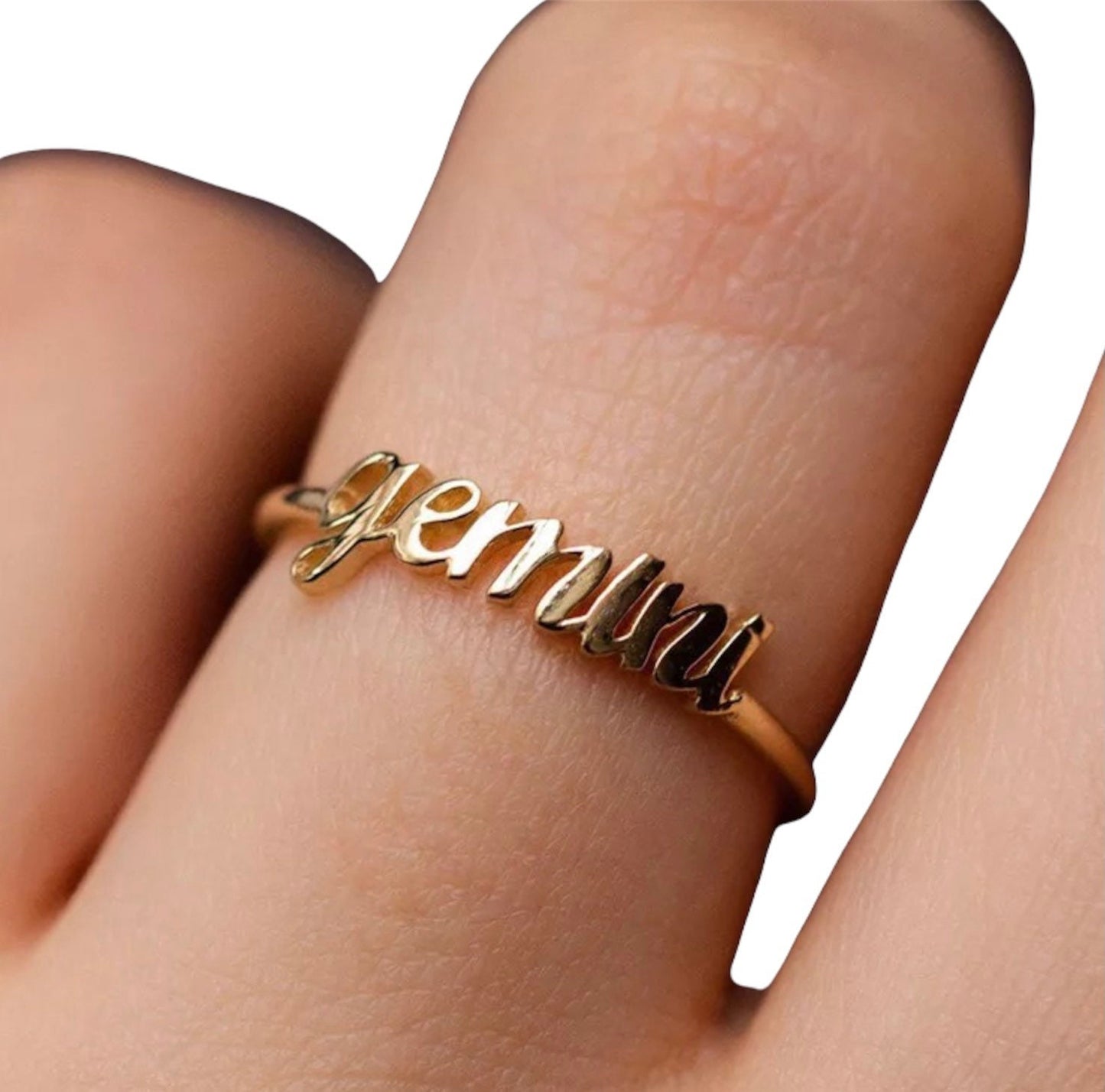 Zodiac Sign Ring | Astrology | Horoscope | Adjustable | Dainty | Gold | Jewelry | Gift Crystal Eyes It