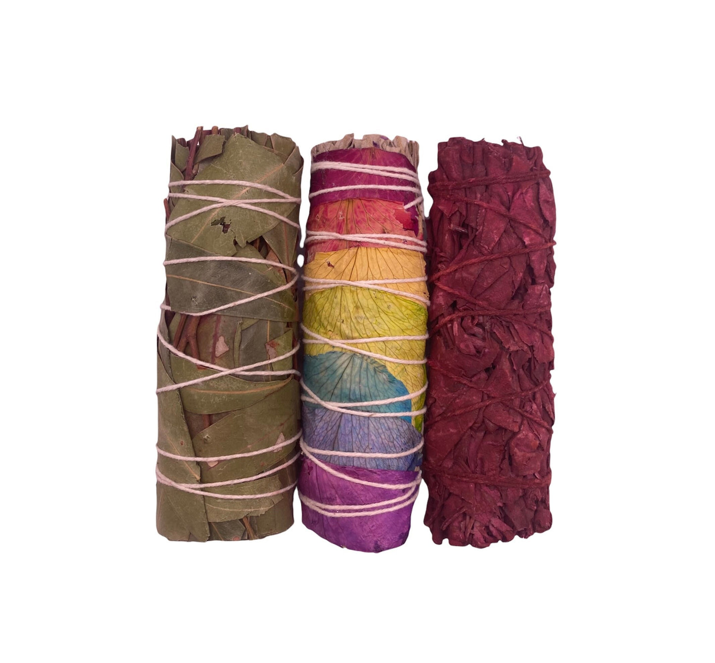 Sage Bundles | Smudge Stick | Smudging | Incense | Chakra | Roses | Dragon’s Blood | Eucalyptus | Energy | Positive | Ethically Sourced Crystal Eyes It