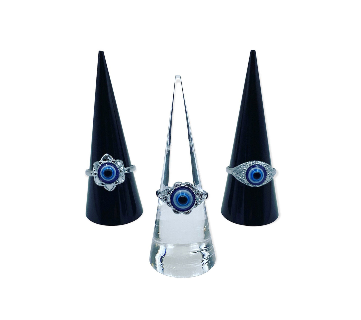 Evil Eye Ring | Nazar | Matiasma | Mal de Ojo | Protection Symbol | Good Luck Charm | Talisman | Jewelry | Gift Crystal Eyes It