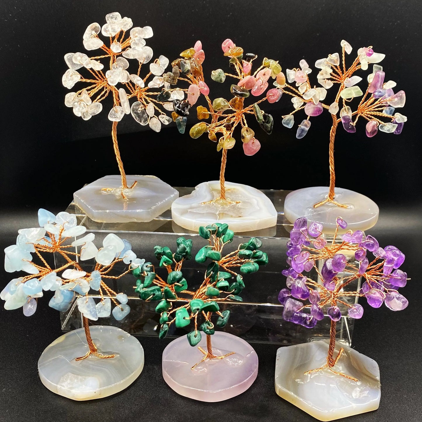 Mini Crystal Trees | Gemstone | Chakra | Good Luck | Healing | Altar Decor | Gift Crystal Eyes It