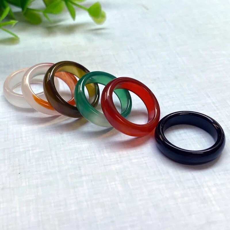 Banded Agate Ring | Size 7 | Gemstone Band | Healing Stone | Statement Jewelry | Gift Crystal Eyes It