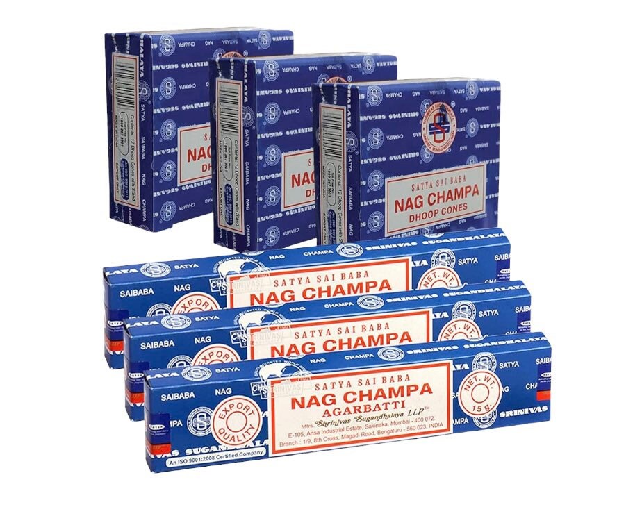 Nag Champa Incense | Satya Incense | Incense Sticks | Incense Cones | Soothing | Relaxing | Calming Crystal Eyes It