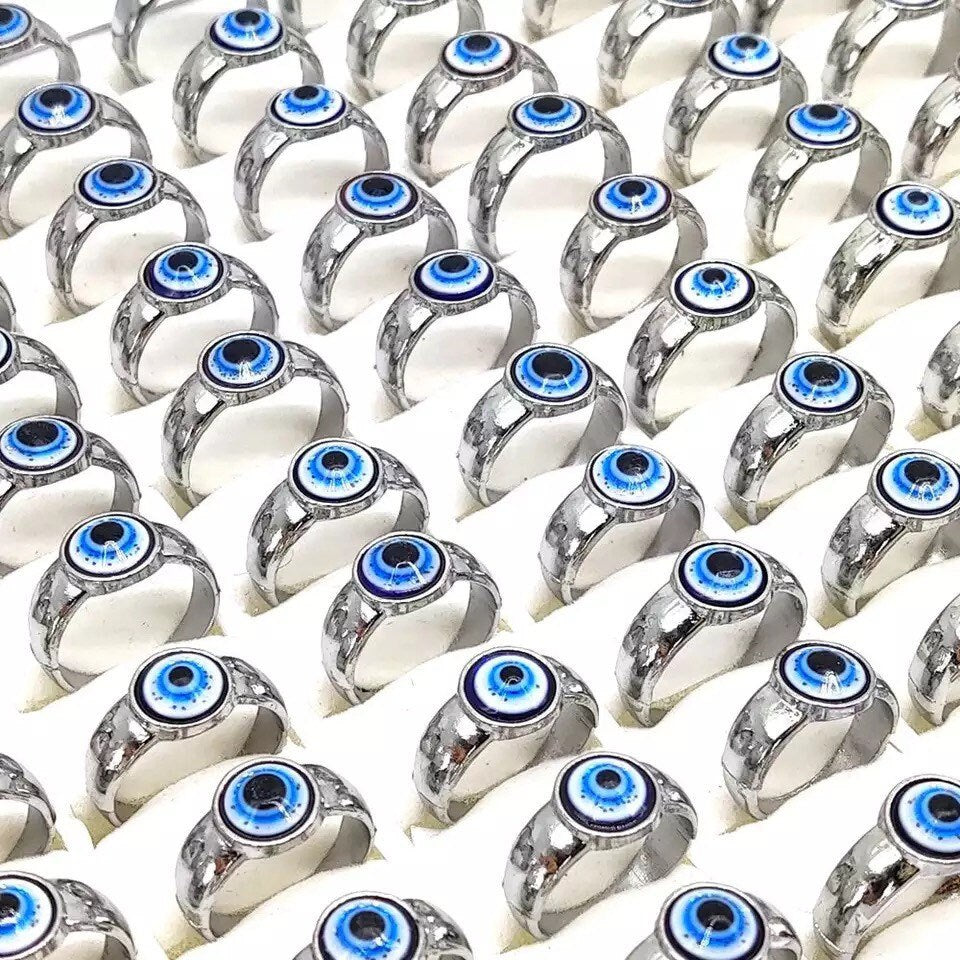 Evil Eye Ring | Nazar | Matiasma | Mal de Ojo | Protection Symbol | Good Luck Charm | Talisman | Jewelry | Gift Crystal Eyes It