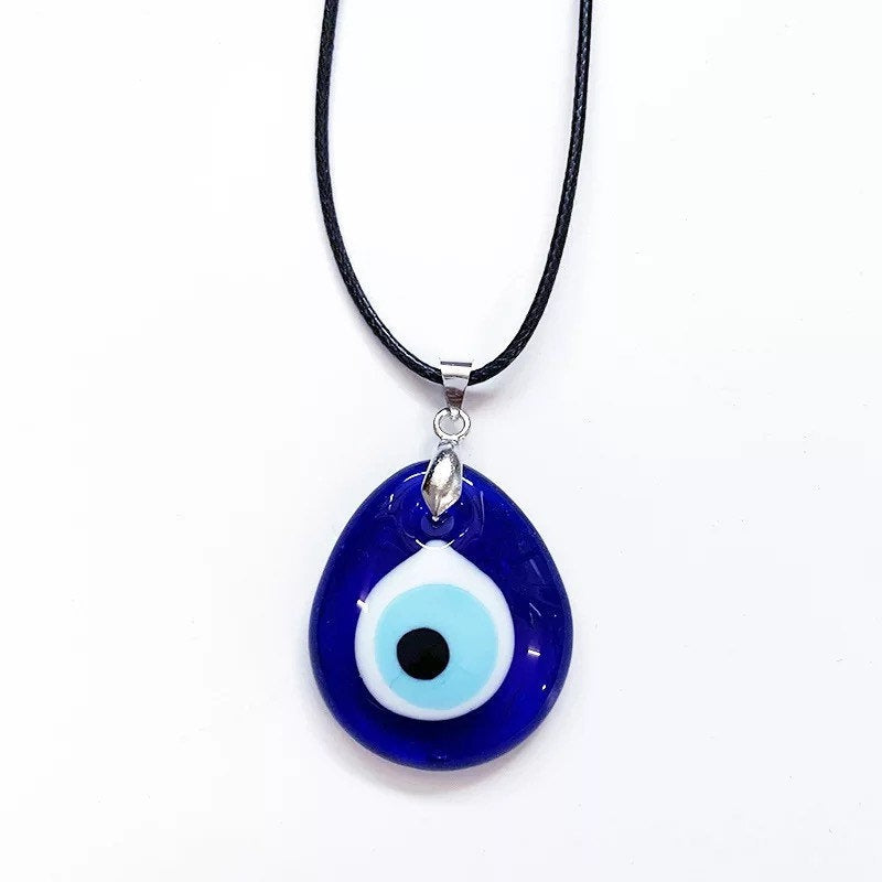 Evil Eye Necklace | Blue Pendant | Teardrop | Turkish | Nazar | Mal de Ojo | Protection | Jewelry | Gift Crystal Eyes It