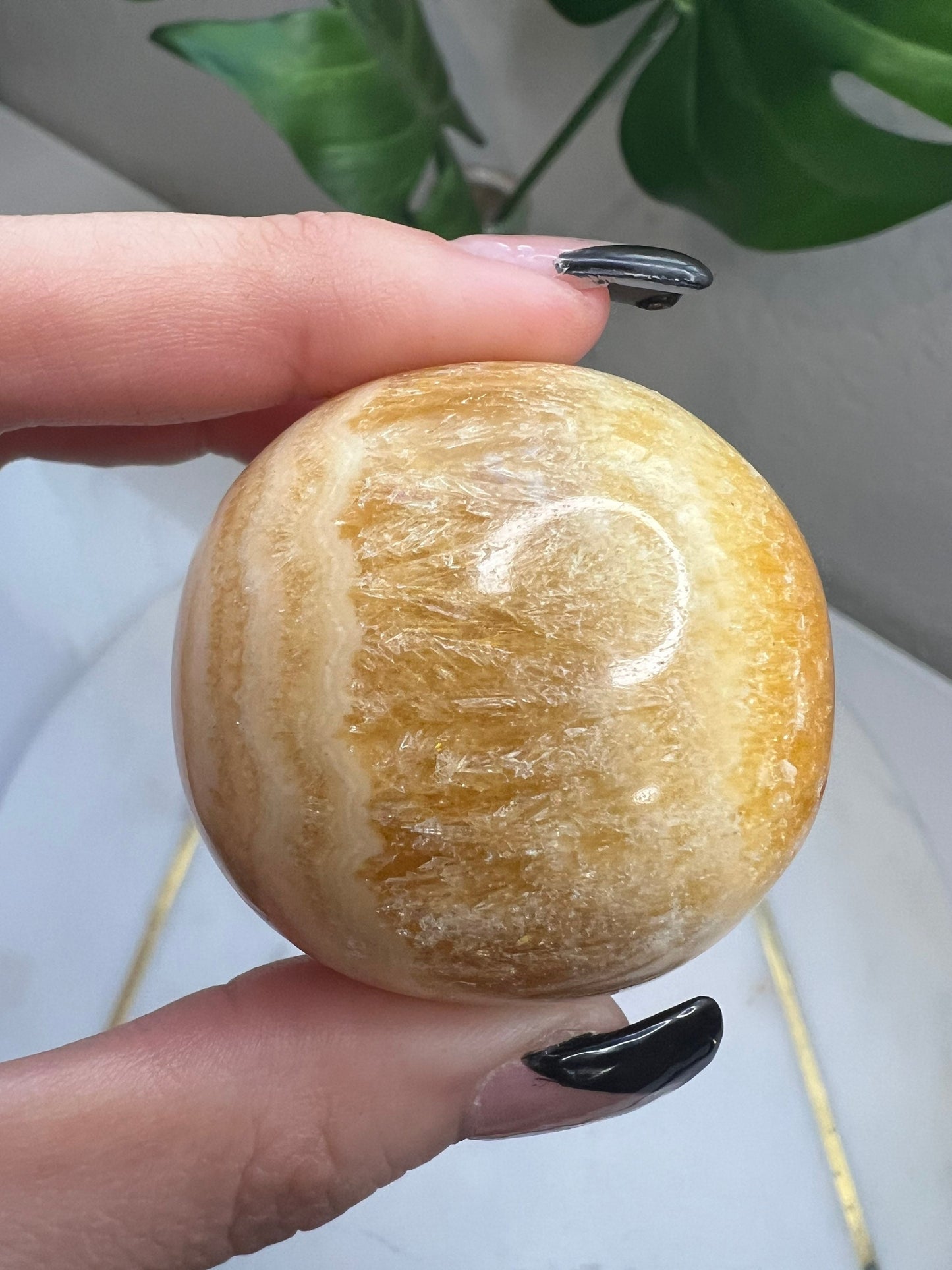 Orange Calcite Crystal Sphere | Banded | Stone | Ball | Orb | Healing | Altar Decor | Gift Crystal Eyes It