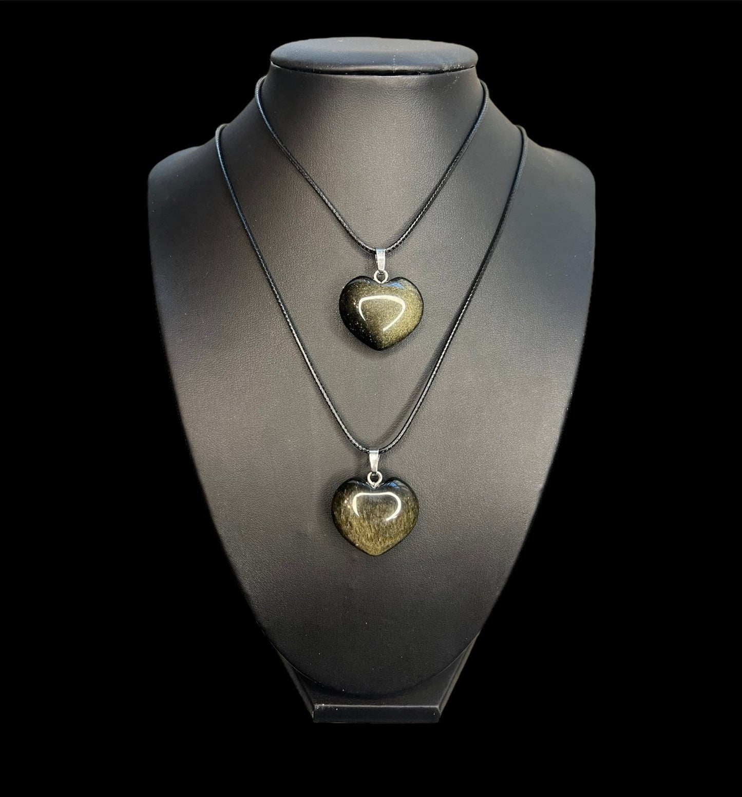 Gold Sheen Obsidian Heart Crystal Necklace | Healing Crystals | Protection | Jewelry | Gift My Store