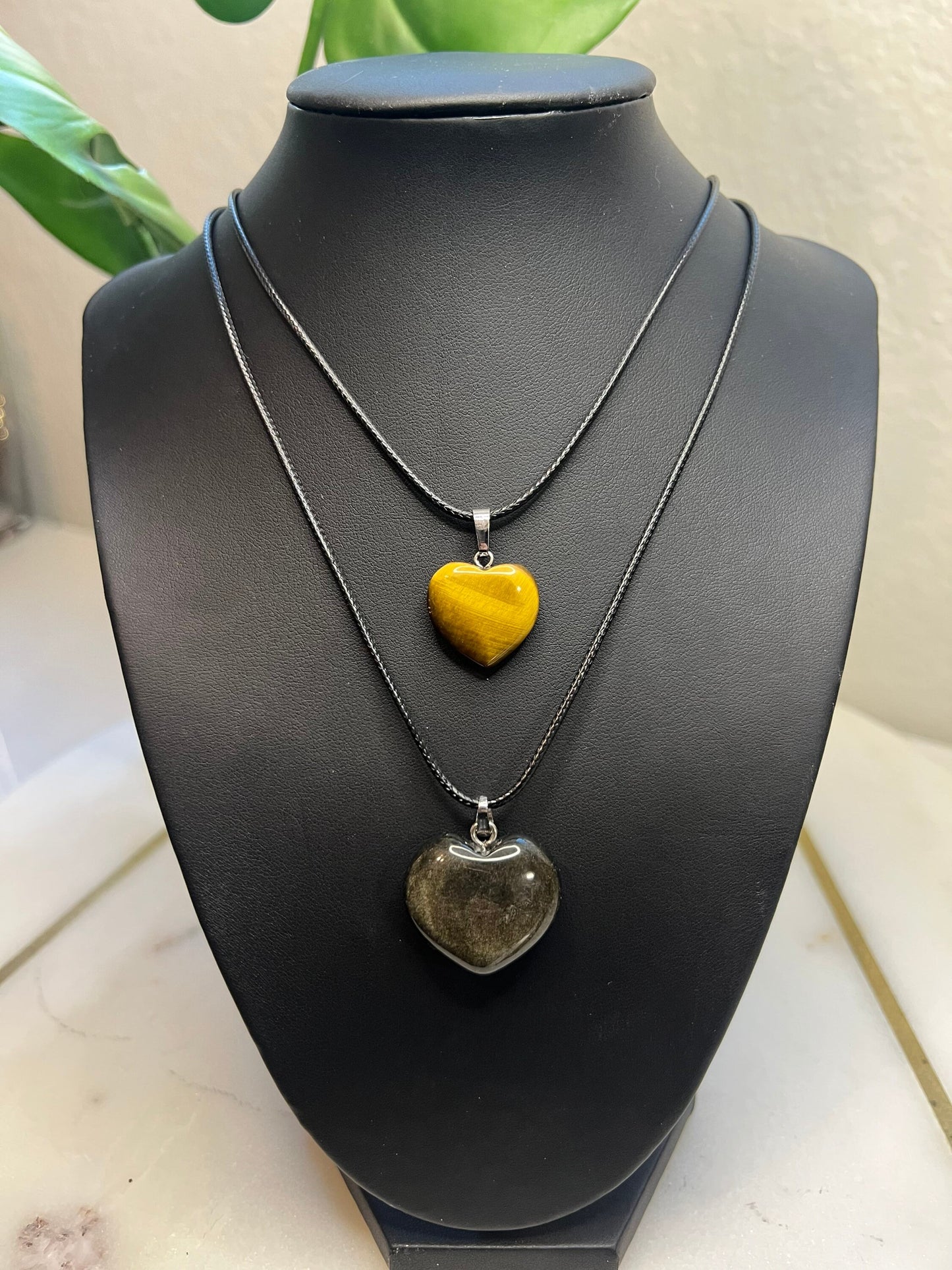 Tigers Eye Heart Crystal Necklace | Healing Crystals | Protection | Jewelry | Gift Crystal Eyes It
