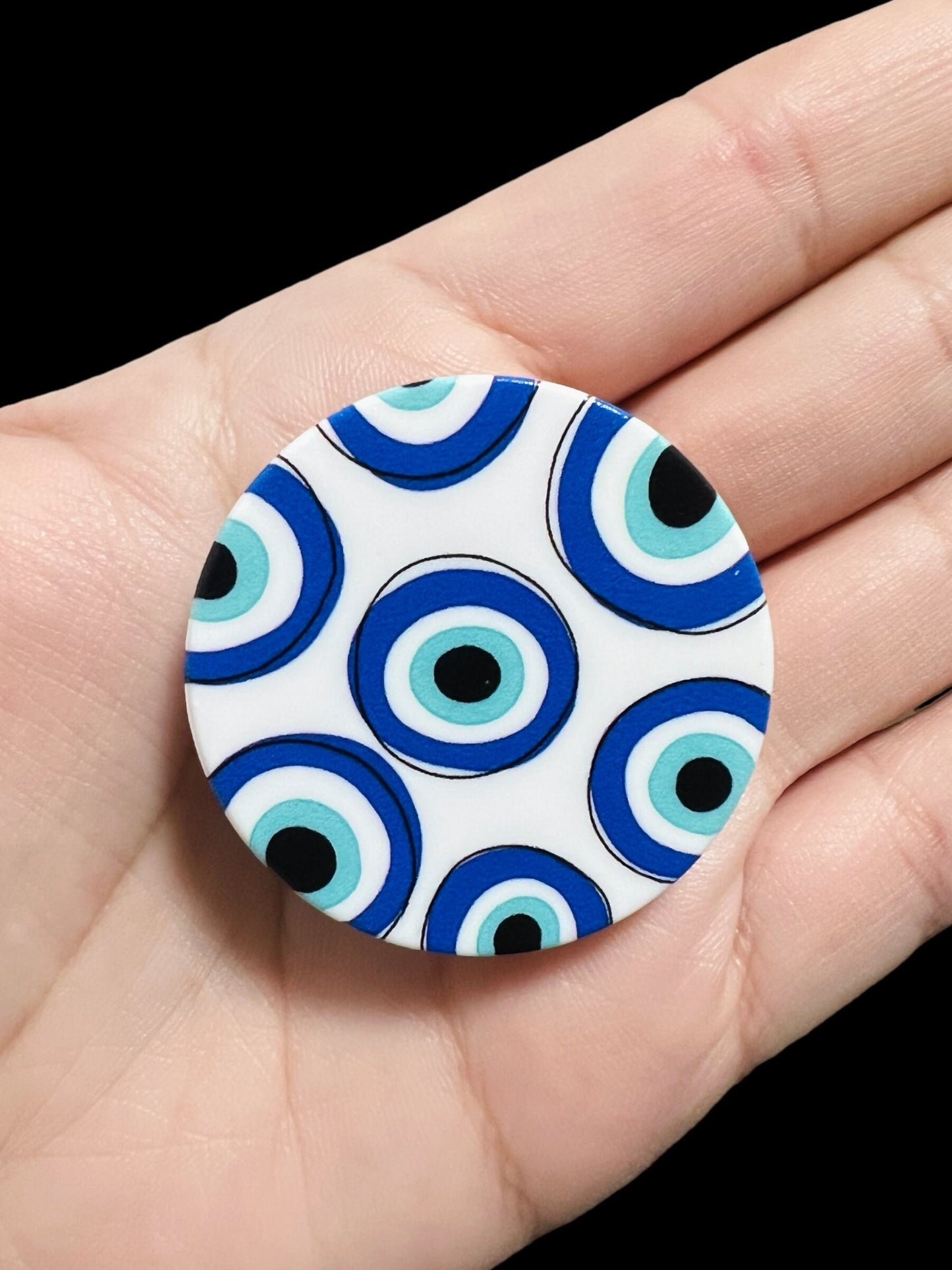 Evil Eye Phone Grip | Tablet | Stand | Holder | Accessory | Matiasma | Nazar | Mal de Ojo | Protection Symbol | Good Luck Charm | Talisman Crystal Eyes It