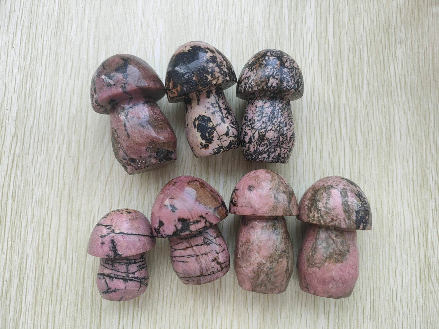Rhodonite Mushroom Crystal 2-3” | Pink | Black | Crystal Shape | Decor | Gift My Store