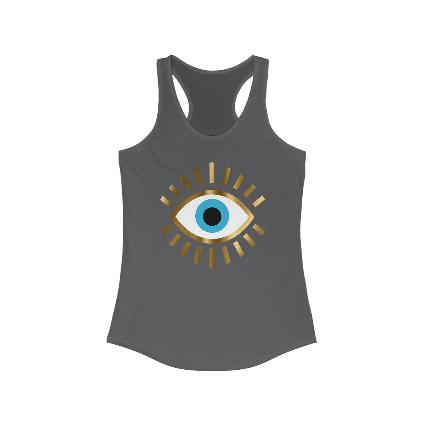 Evil Eye Shirt | Womens Tank Top | Racerback | White | Black | Grey | Blue | Red | Gift Crystal Eyes It