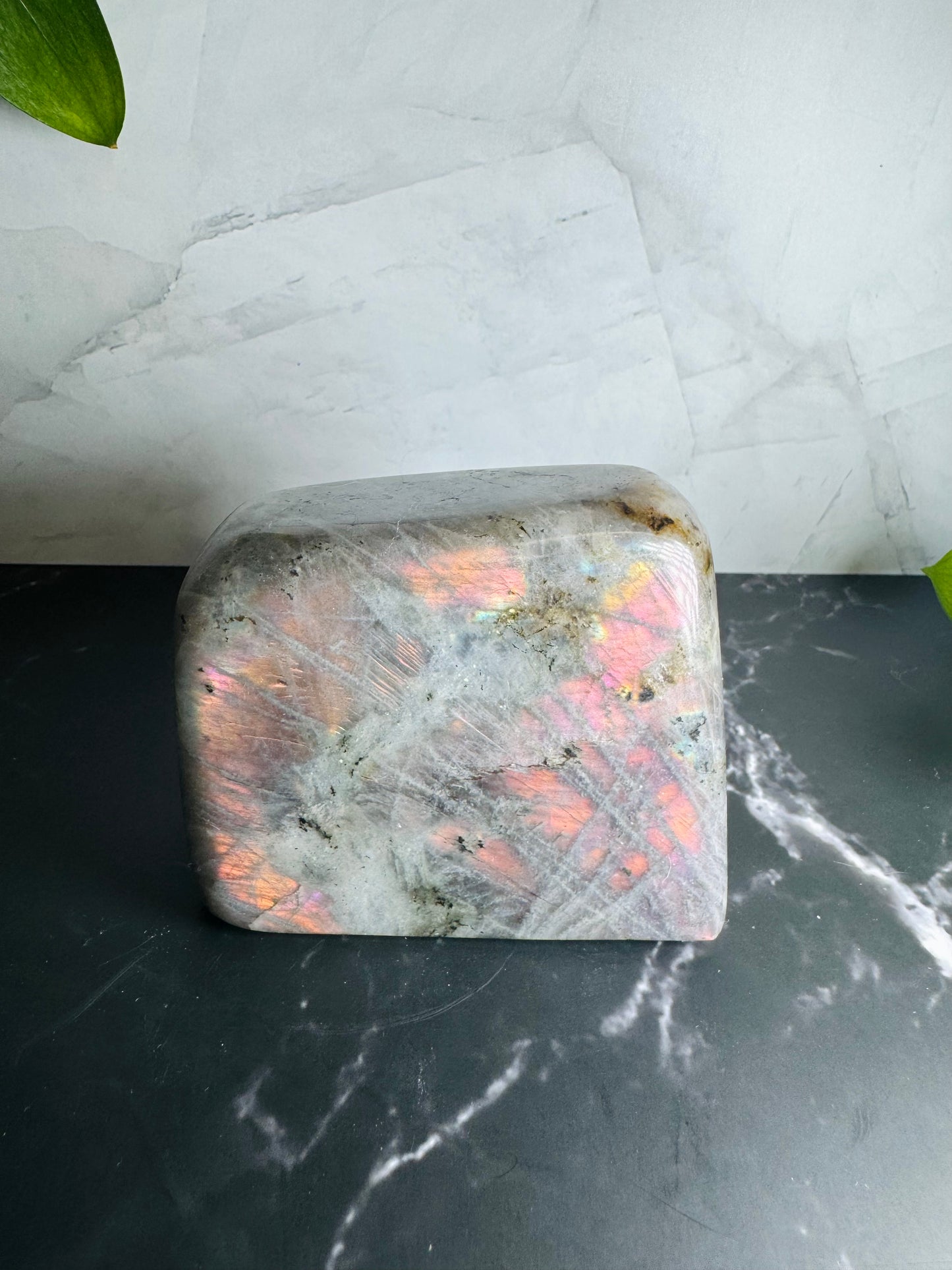 Labradorite Freeform | Purple Pink Orange Flash | Large | Polished | Crystal Decor | Healing | Gift Crystal Eyes It