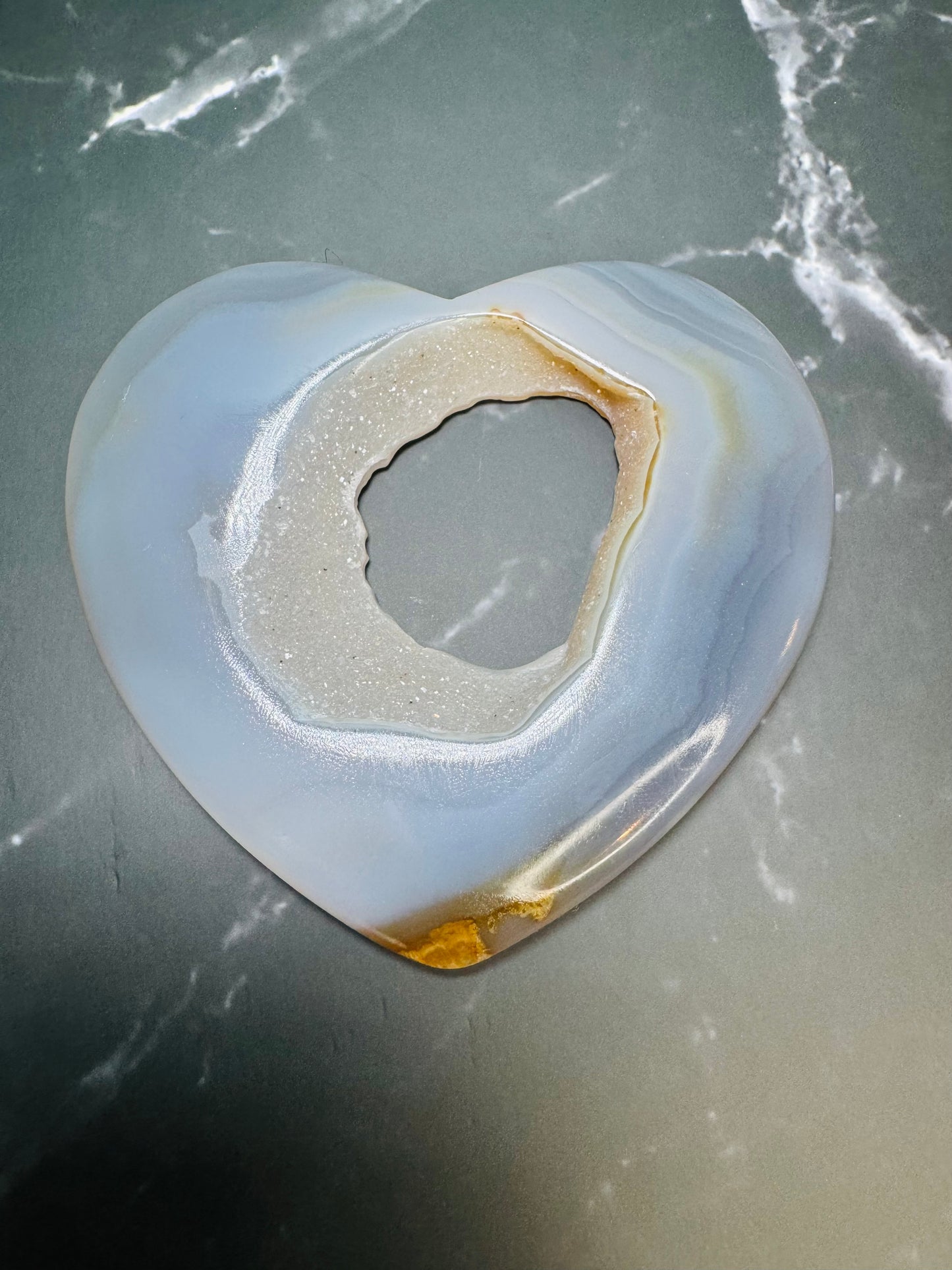Druzy Agate Crystal Heart 4” |  Large | Crystal Decor | Healing | Gift Crystal Eyes It