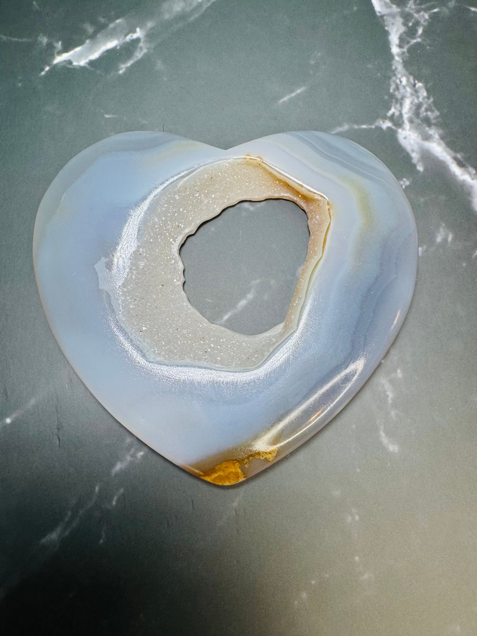 Druzy Agate Crystal Heart 4” |  Large | Crystal Decor | Healing | Gift Crystal Eyes It