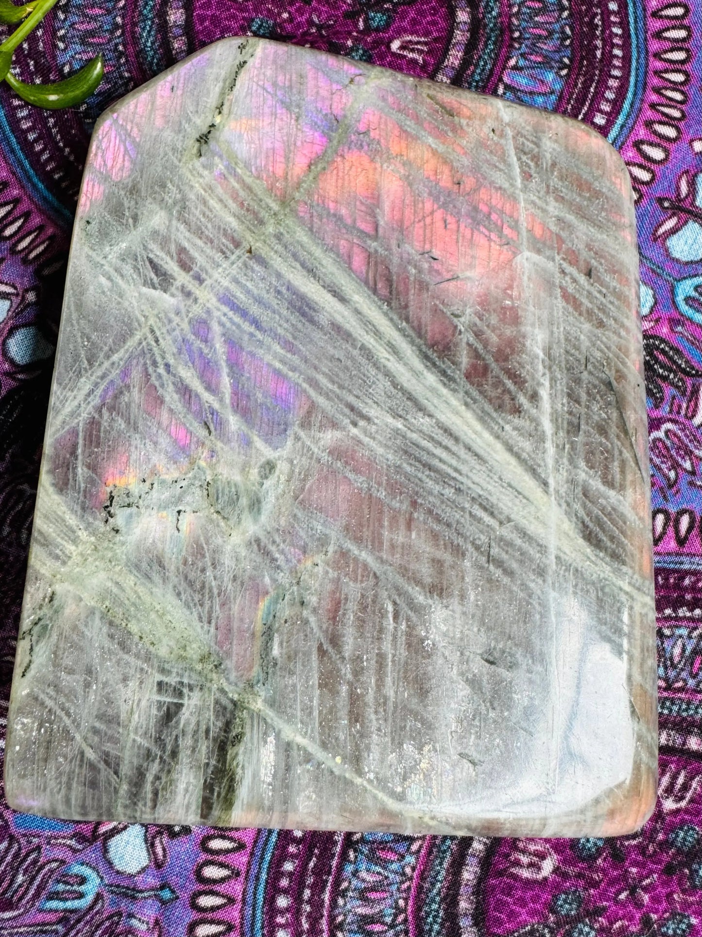 Labradorite Freeform | Purple Pink Orange Sunset Flash | Large | Polished | Crystal Decor | Healing | Gift Crystal Eyes It