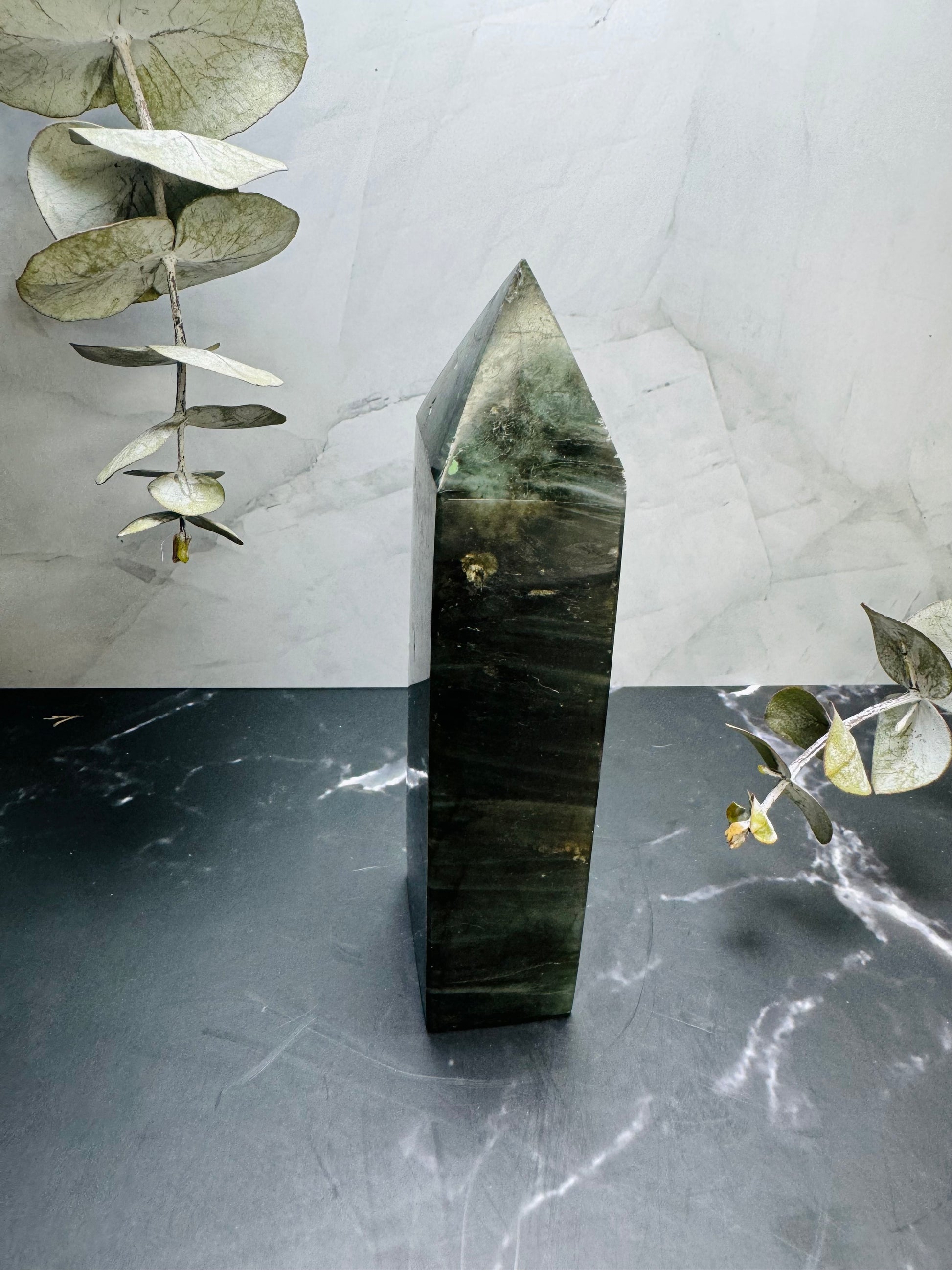 Labradorite Crystal Tower Point 5” | Large | Crystal Decor | Healing | Gift Crystal Eyes It