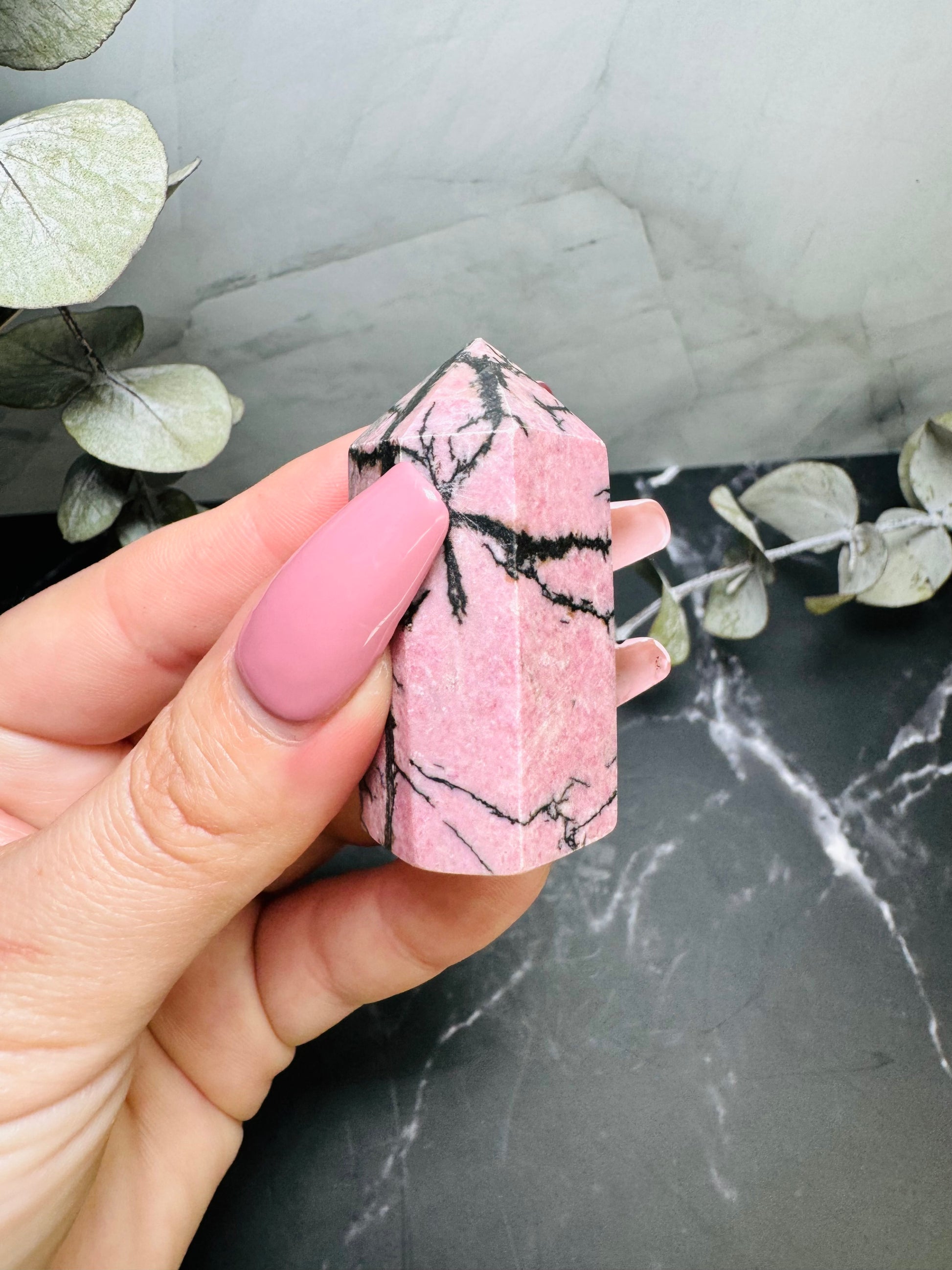 Rhodonite Crystal Tower Point 2” | Small | Crystal Decor | Healing | Gift Crystal Eyes It