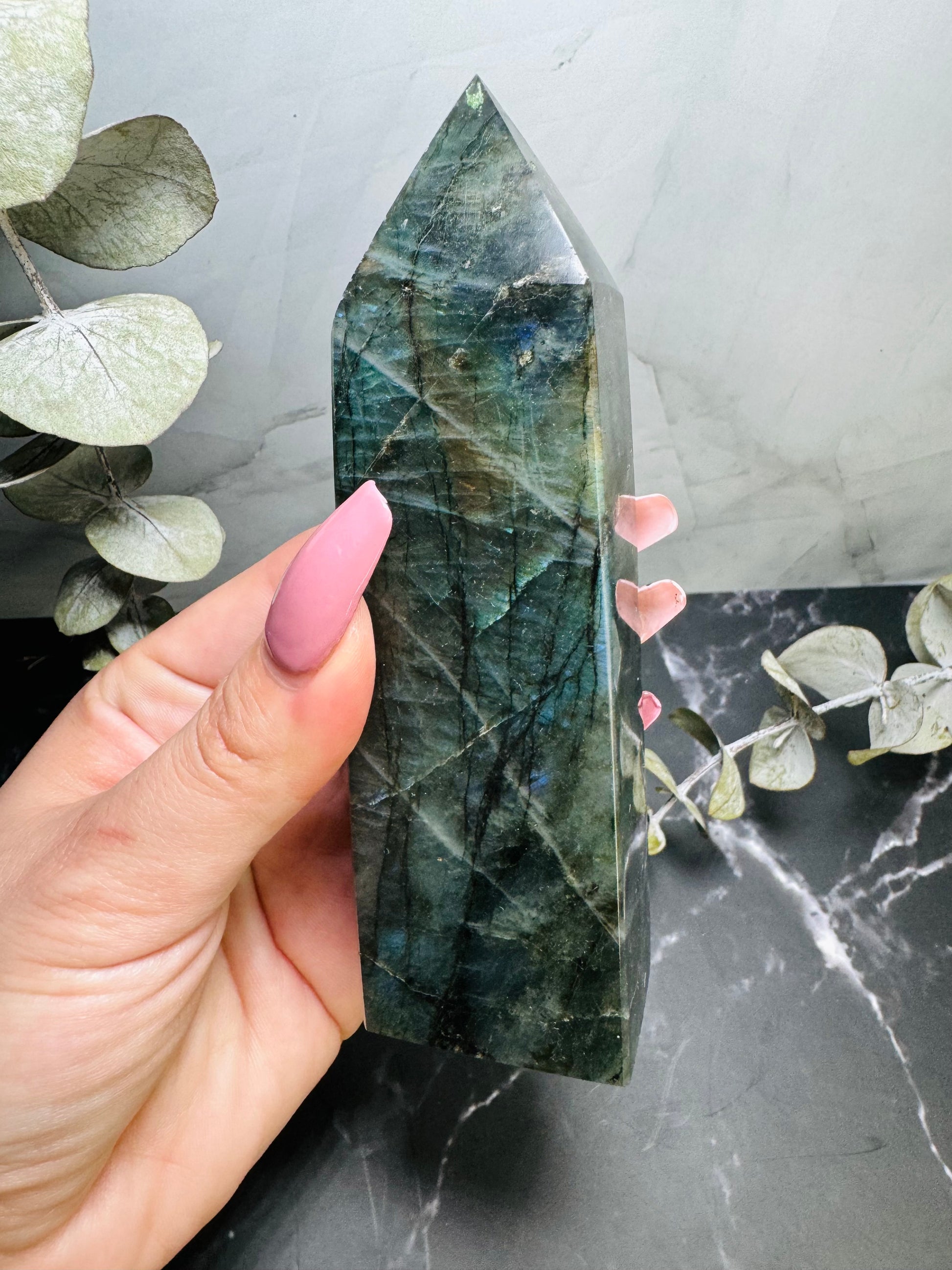 Labradorite Crystal Tower Point 5” | Large | Crystal Decor | Healing | Gift Crystal Eyes It
