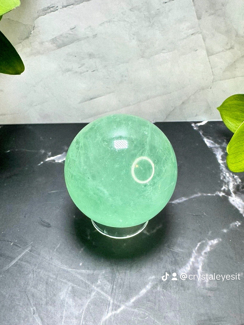 Green Fluorite Sphere 2” Green | Crystal Decor | Healing | Gift Crystal Eyes It