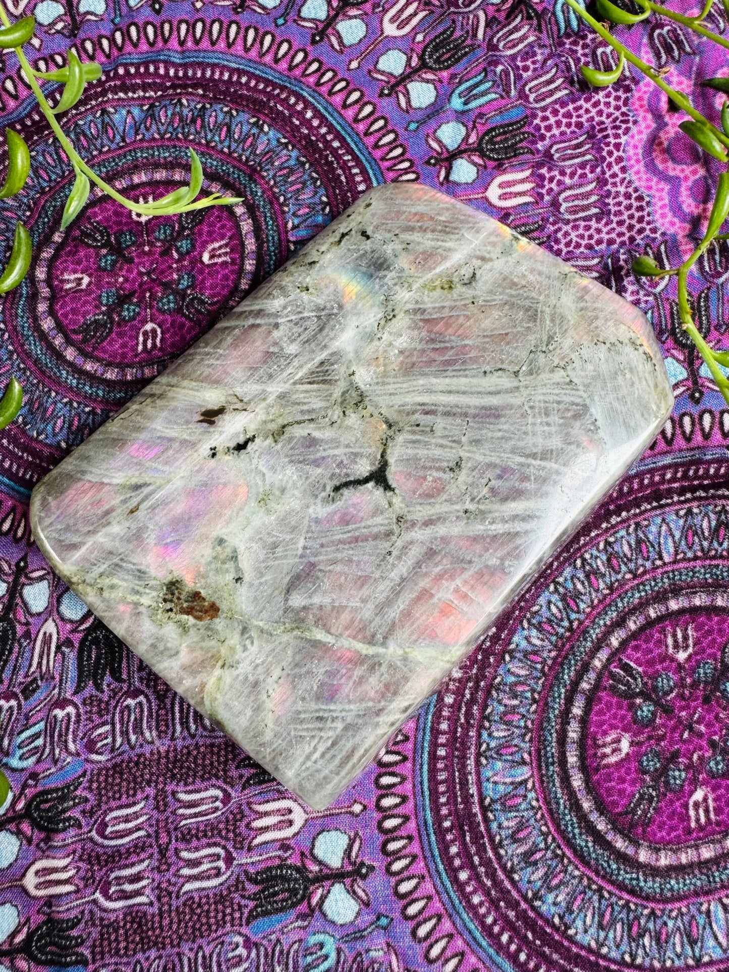Labradorite Freeform | Purple Pink Orange Sunset Flash | Large | Polished | Crystal Decor | Healing | Gift Crystal Eyes It