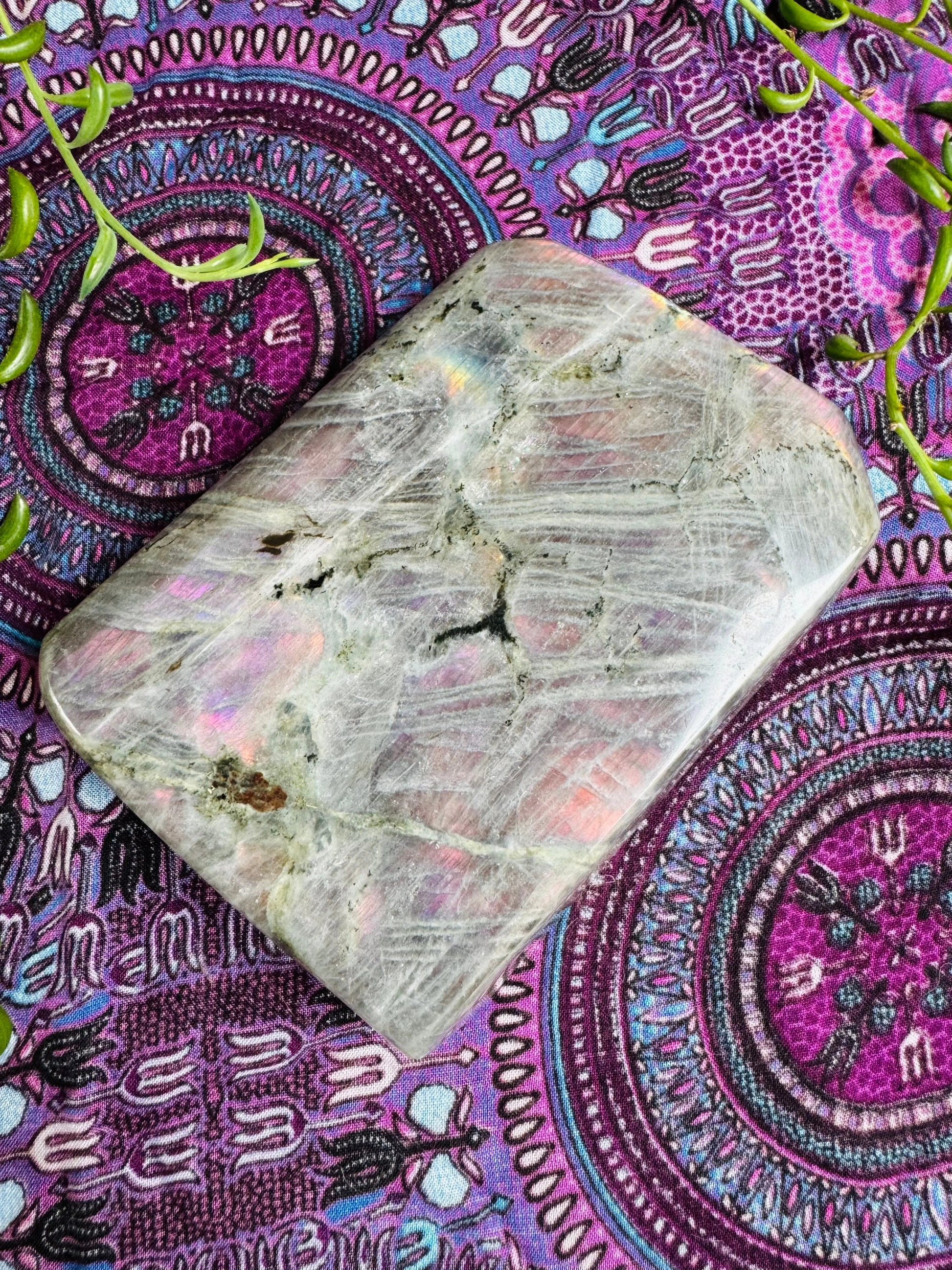 Labradorite Freeform | Purple Pink Orange Sunset Flash | Large | Polished | Crystal Decor | Healing | Gift Crystal Eyes It