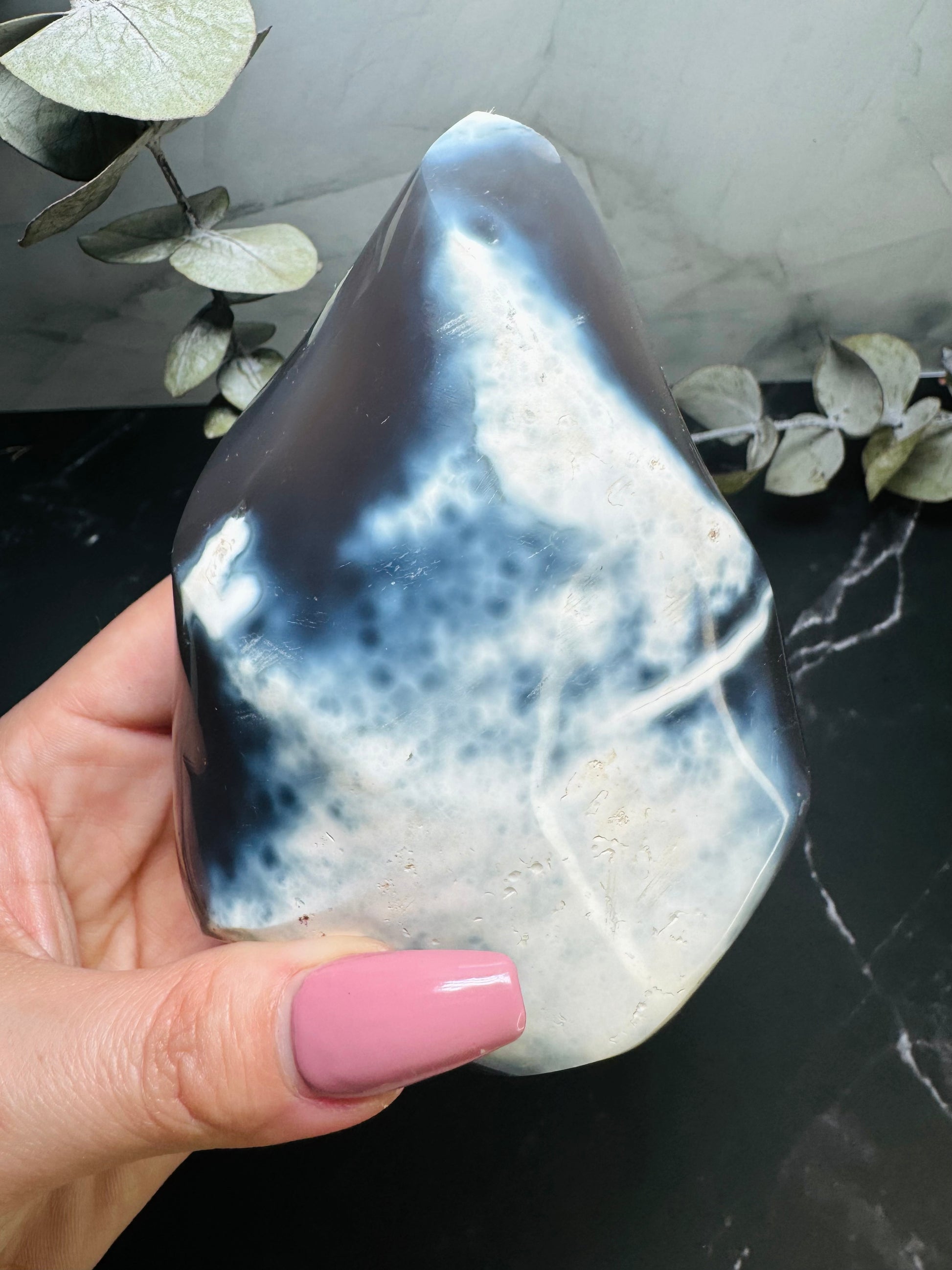 Orca Agate Flame Point 4” | Large | Crystal Decor | Healing | Gift Crystal Eyes It