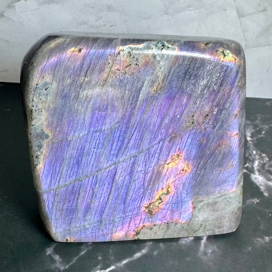 Labradorite Freeform | Purple Pink Blue Green Flash | Large | Polished | Crystal Decor | Healing | Gift Crystal Eyes It