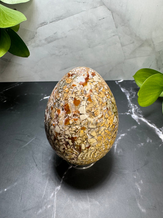 Agatized Jasper Egg 3” | Unique | Crystal Decor | Healing | Gift Crystal Eyes It