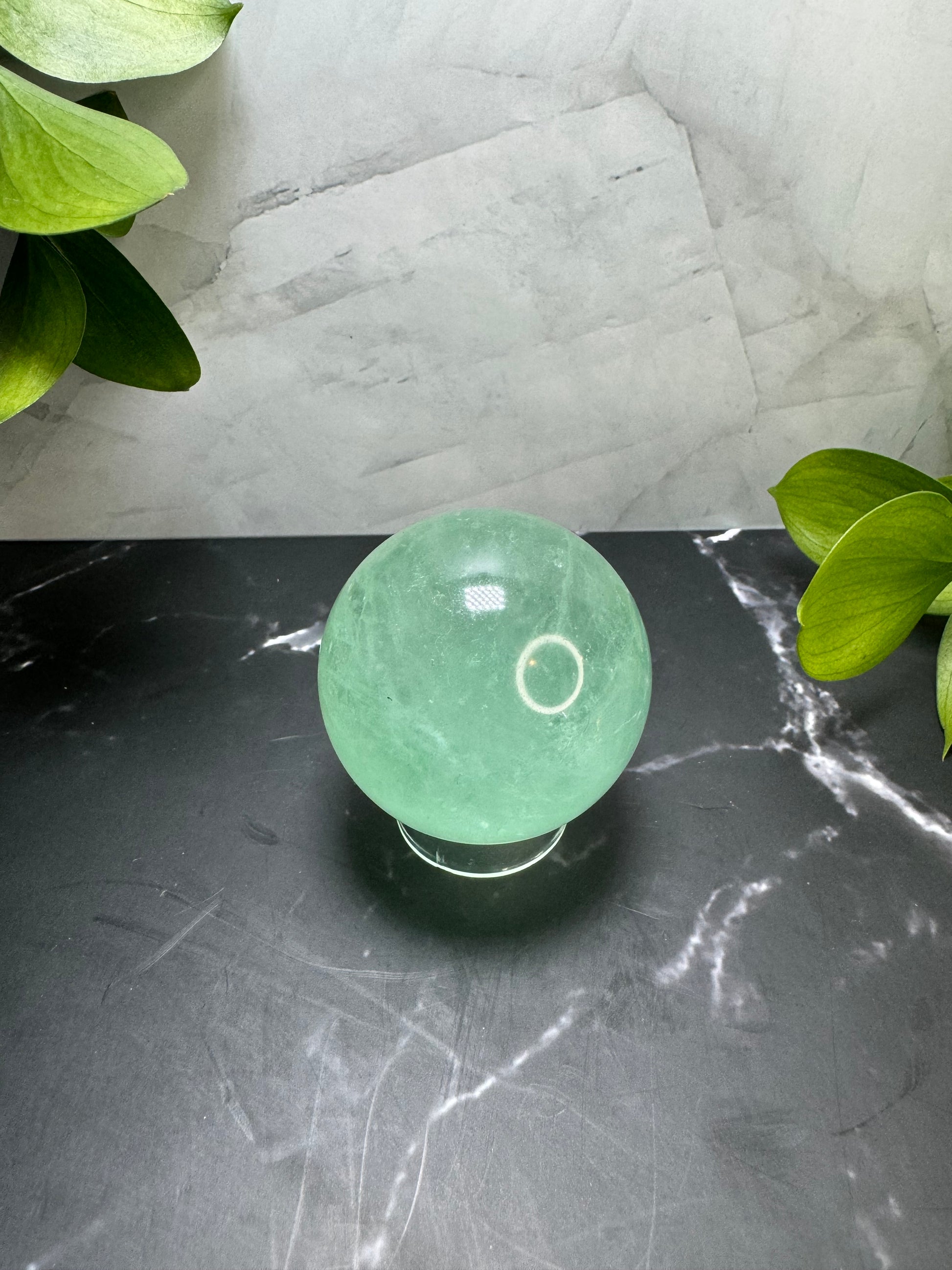 Green Fluorite Sphere 2” Green | Crystal Decor | Healing | Gift Crystal Eyes It