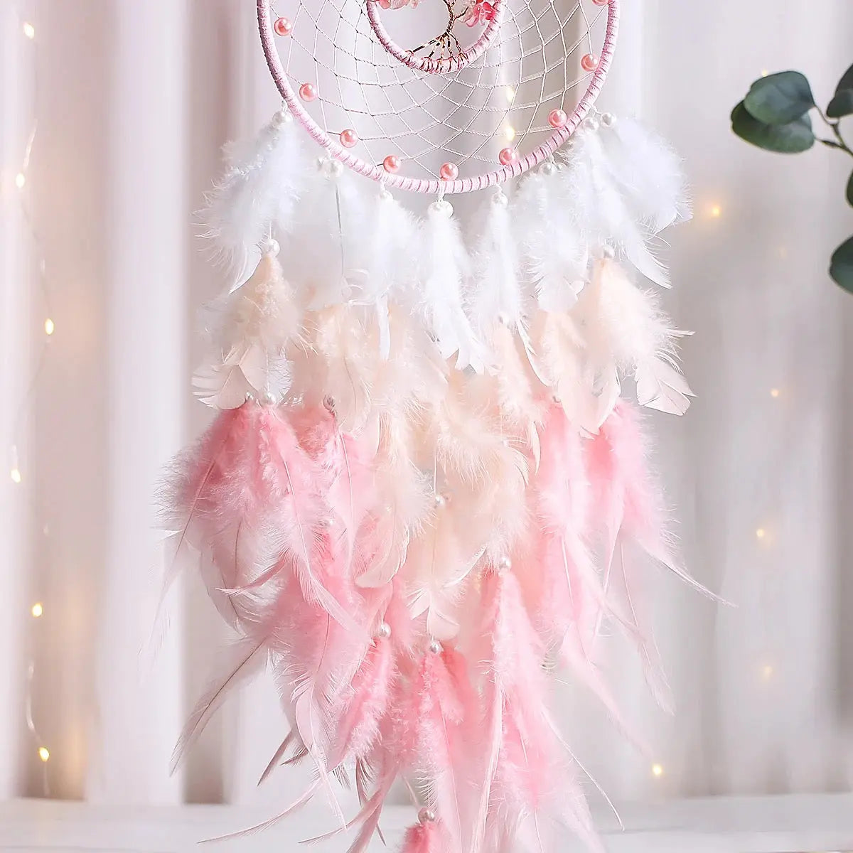 Pink Dreamcatcher | Dream Catcher | Tree of Life | Wall Hanging Decoration | Boho | Feathers | Art | Gift Crystal Eyes It