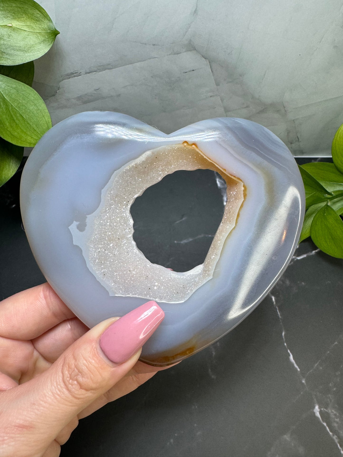 Druzy Agate Crystal Heart 4” |  Large | Crystal Decor | Healing | Gift Crystal Eyes It