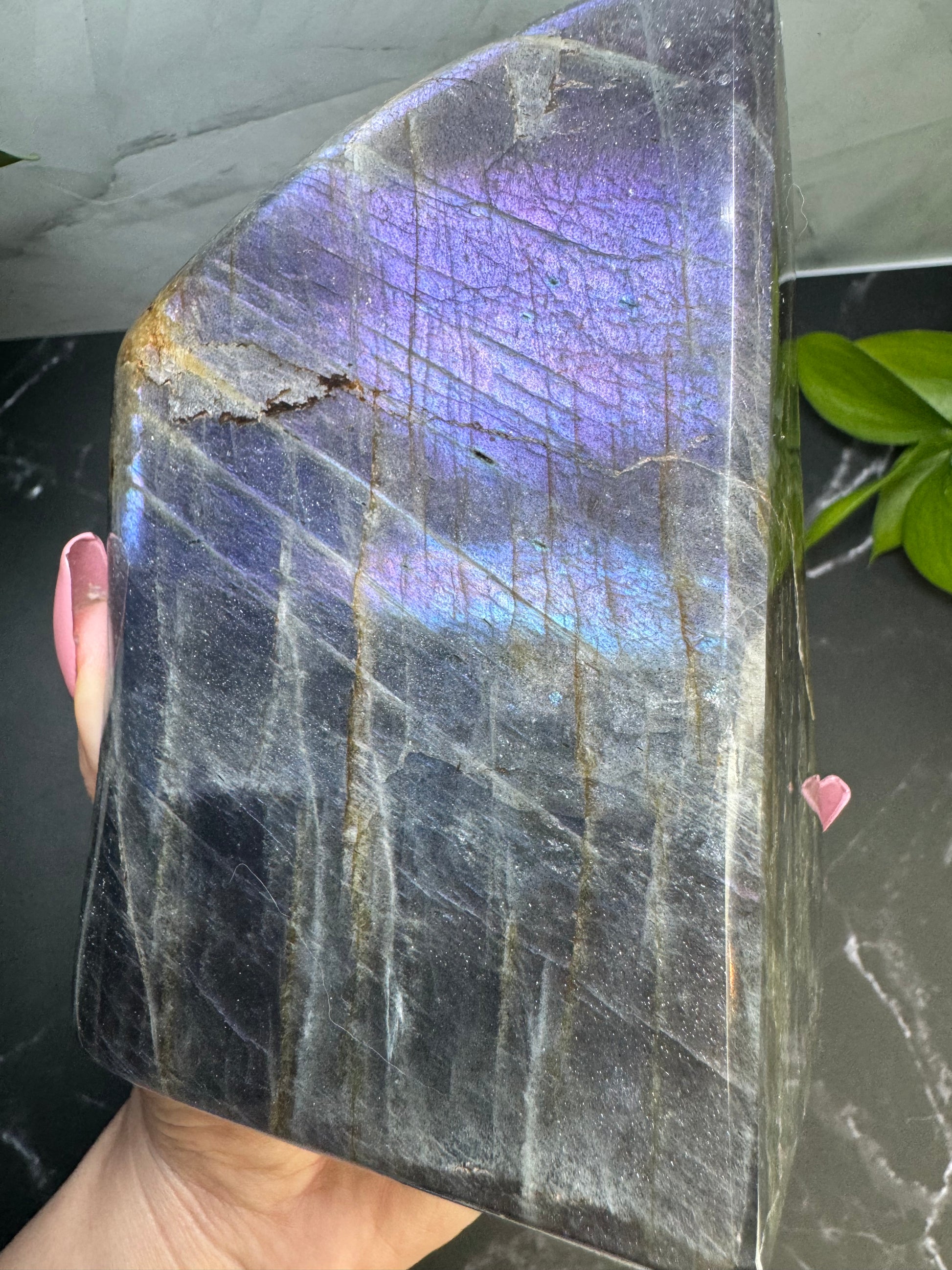 Labradorite Freeform | Purple Pink Orange Sunset Flash | Large | Polished | Crystal Decor | Healing | Gift Crystal Eyes It