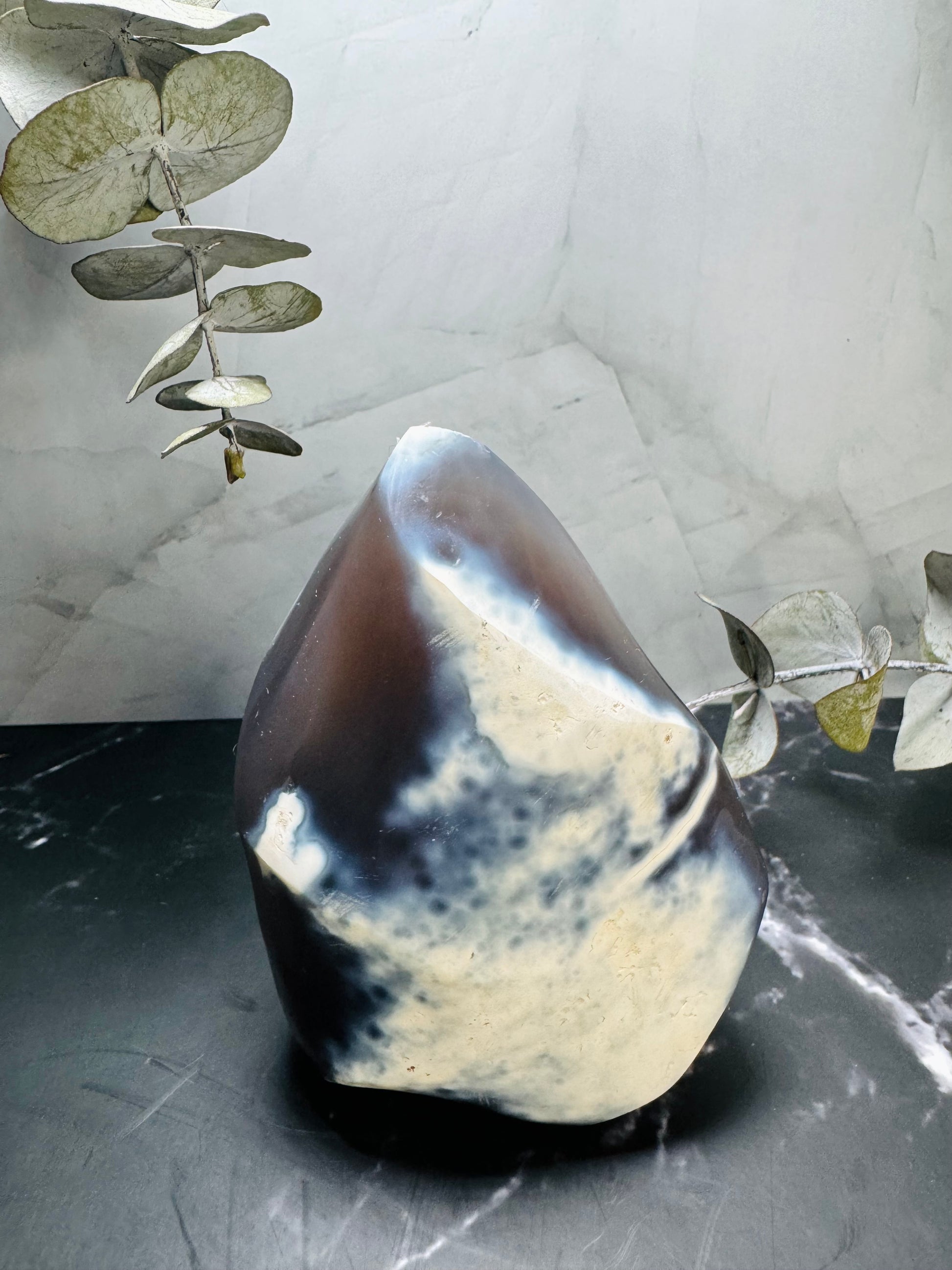 Orca Agate Flame Point 4” | Large | Crystal Decor | Healing | Gift Crystal Eyes It