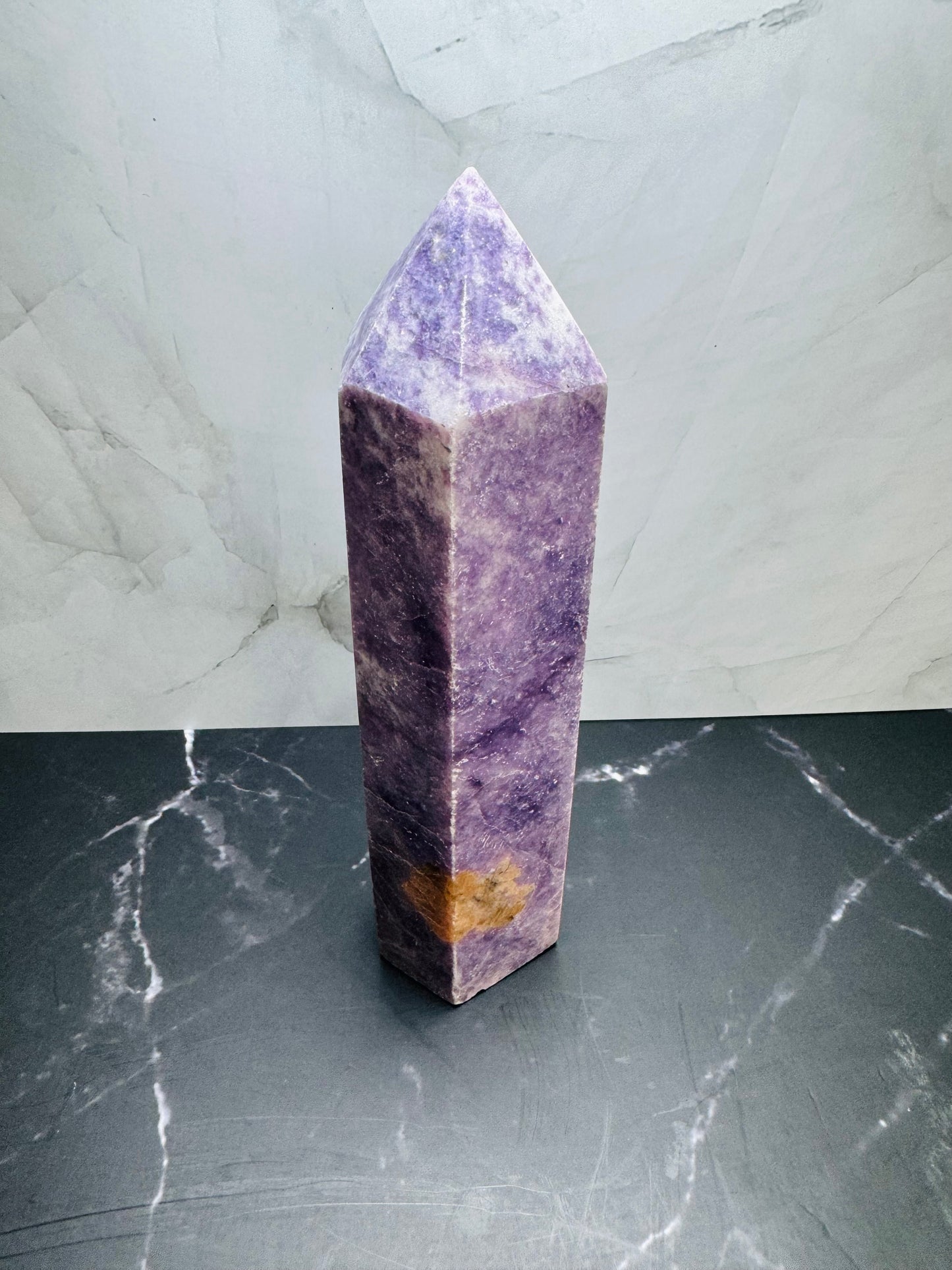 Lepidolite Crystal Tower Wand Point 7” | Large | Crystal Decor | Healing | Gift Crystal Eyes It