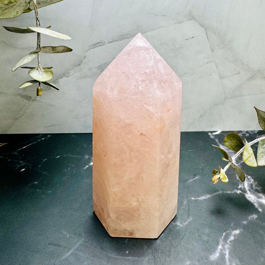 Rose Quartz Crystal Tower Point 4.5” | Crystal Decor | Healing | Gift Crystal Eyes It