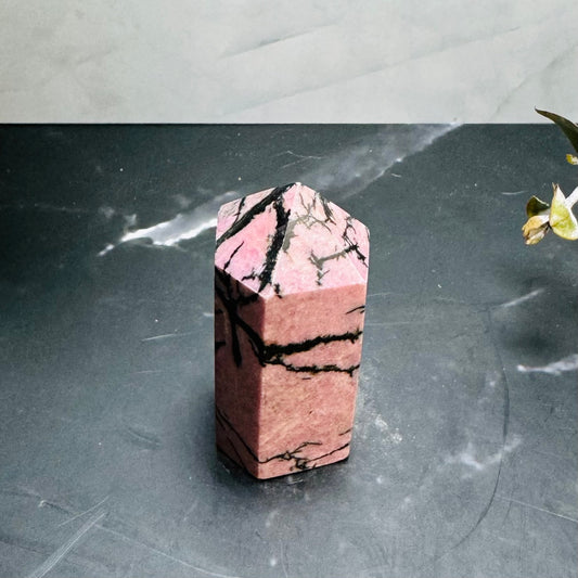 Rhodonite Crystal Tower Point 2” | Small | Crystal Decor | Healing | Gift Crystal Eyes It