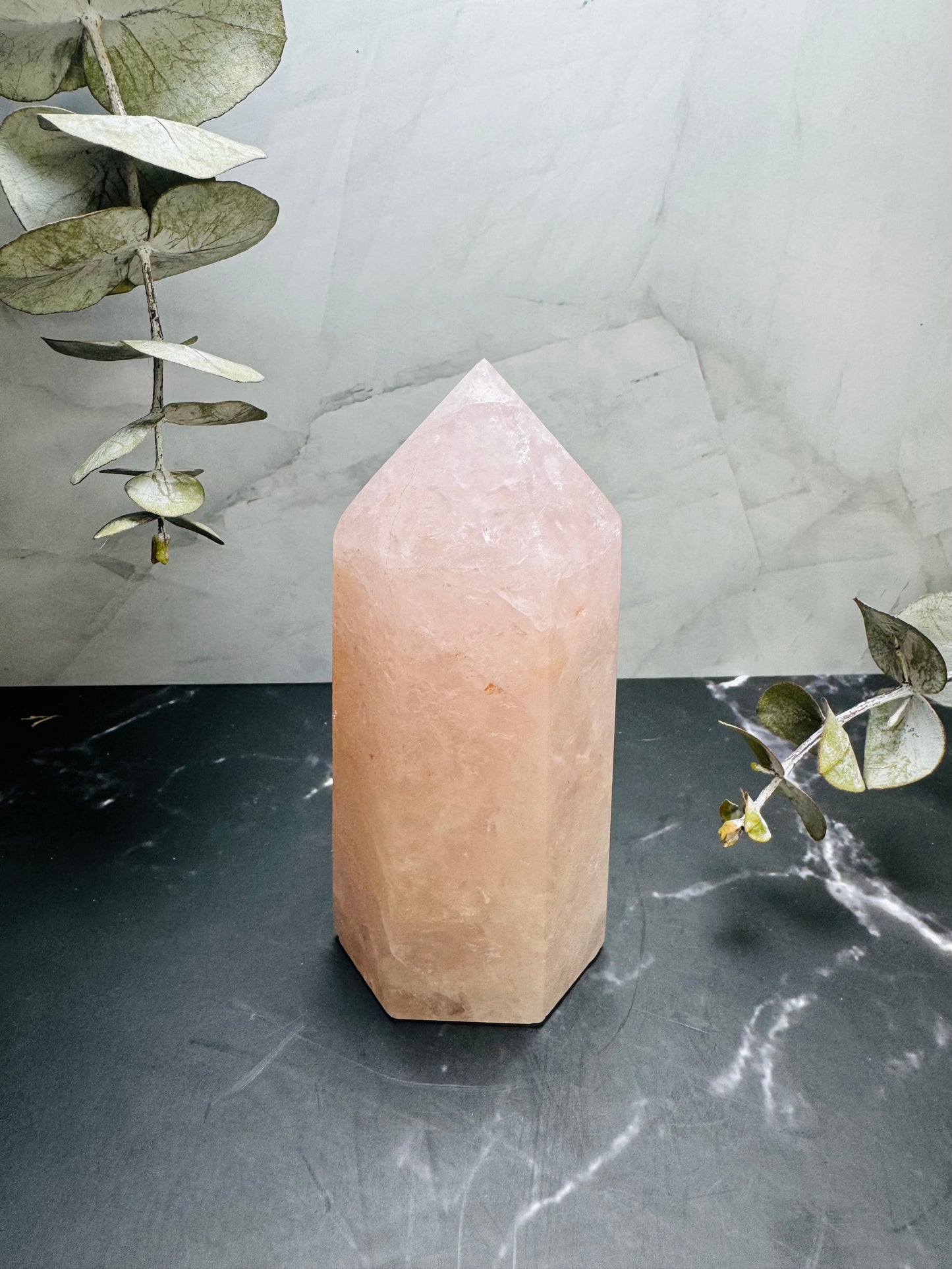 Rose Quartz Crystal Tower Point 4.5” | Crystal Decor | Healing | Gift Crystal Eyes It