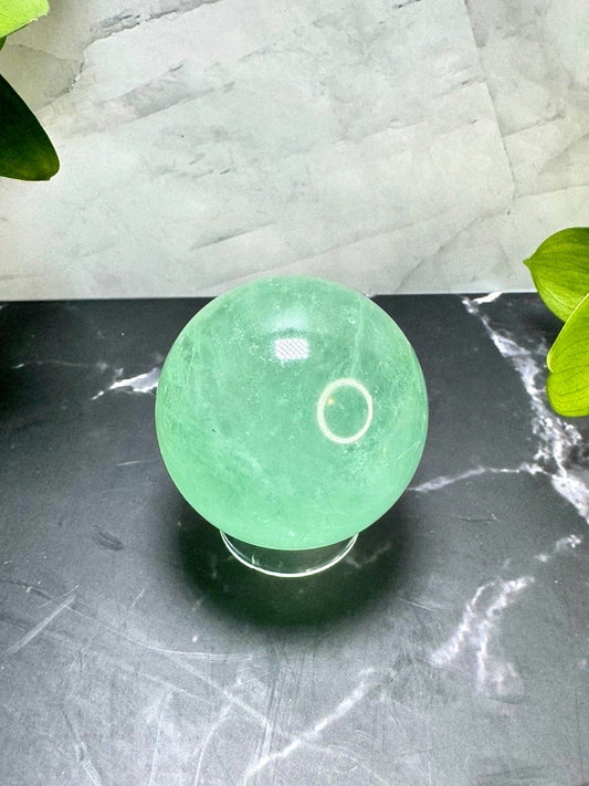 Green Fluorite Sphere 2” Green | Crystal Decor | Healing | Gift Crystal Eyes It