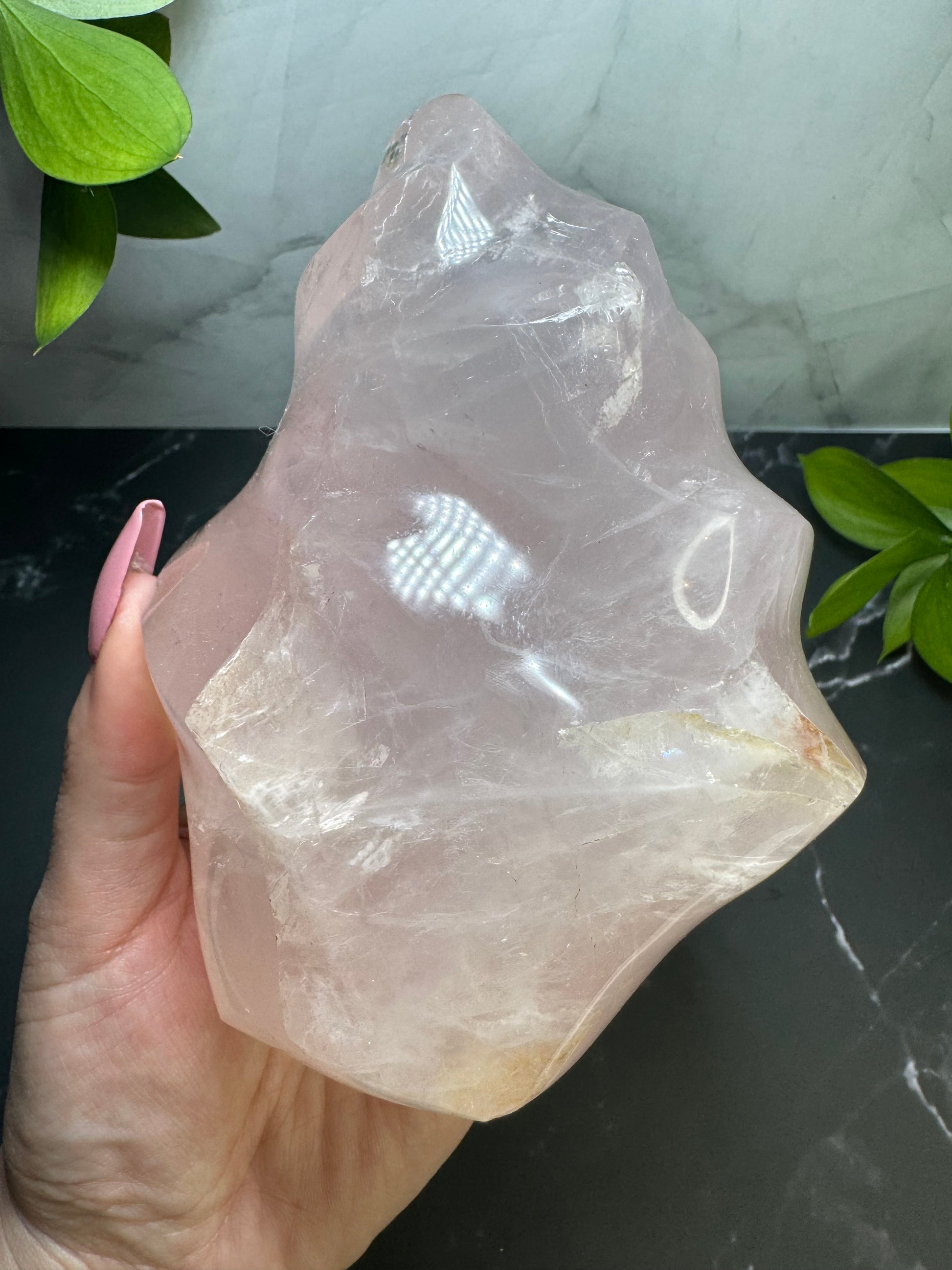 Large Rose Quartz Flame Point 5” | Crystal Decor | Healing | Gift Crystal Eyes It