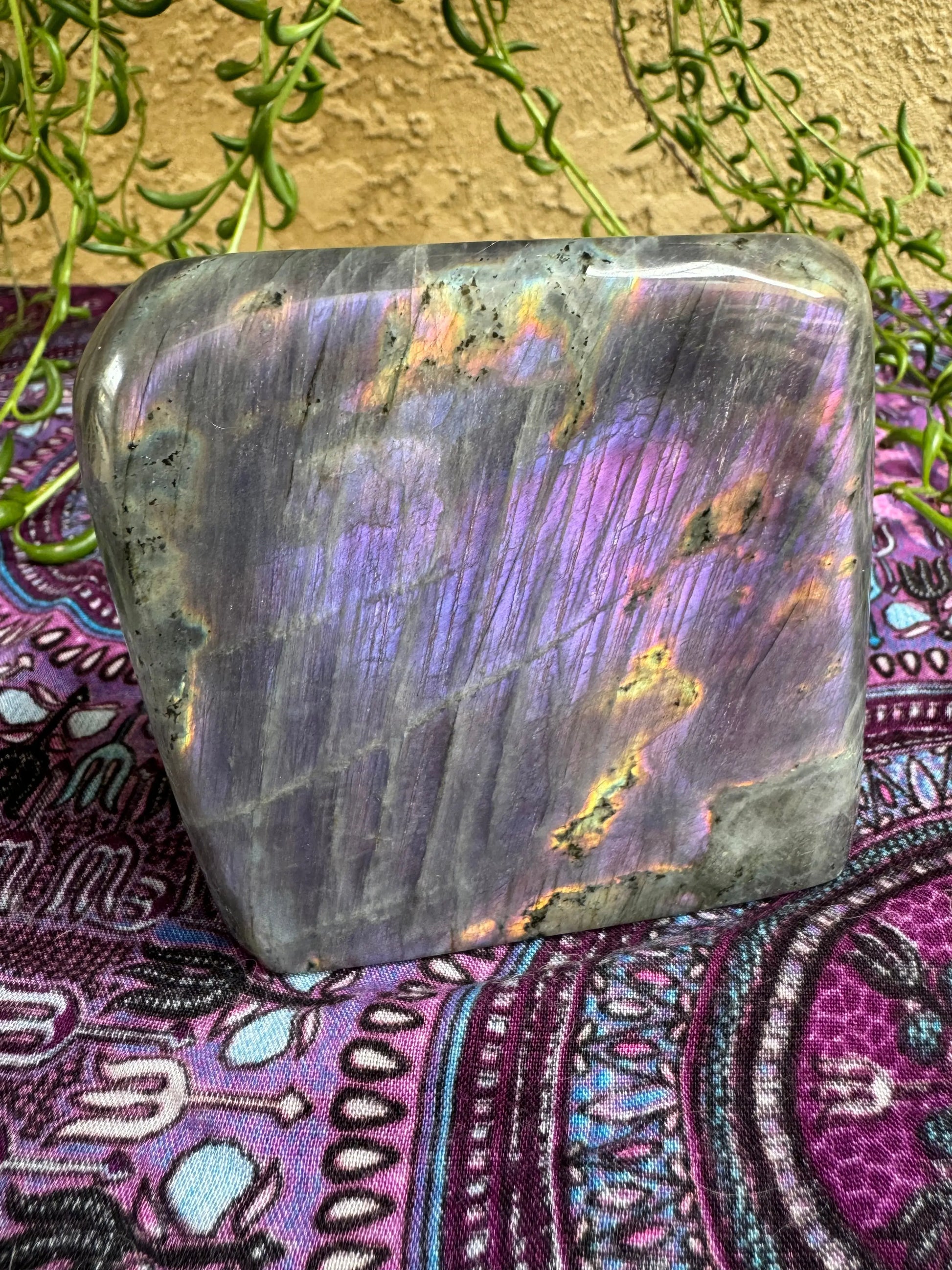 Labradorite Freeform | Purple Pink Blue Green Flash | Large | Polished | Crystal Decor | Healing | Gift Crystal Eyes It