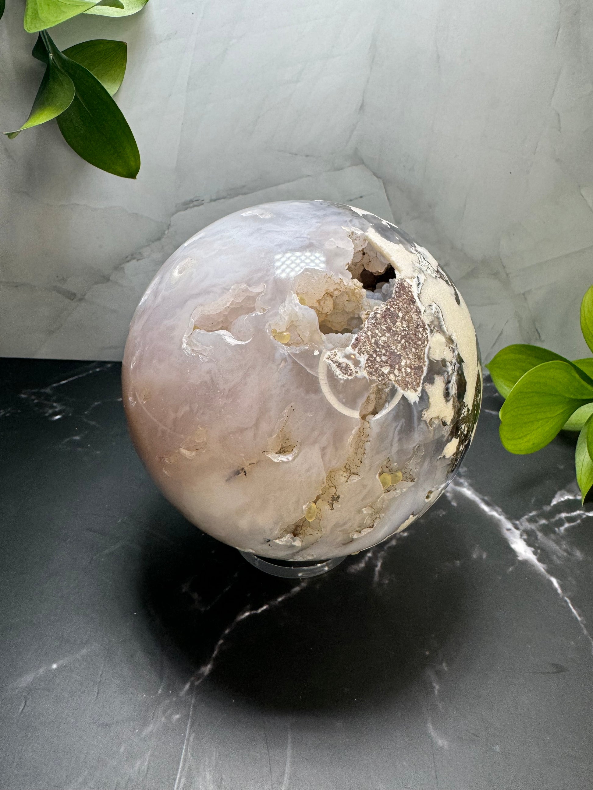 Large Druzy Agate and White Quartz Sphere 3.5” | Druzy Quartz | White | Crystal Decor | Healing | Gift Crystal Eyes It