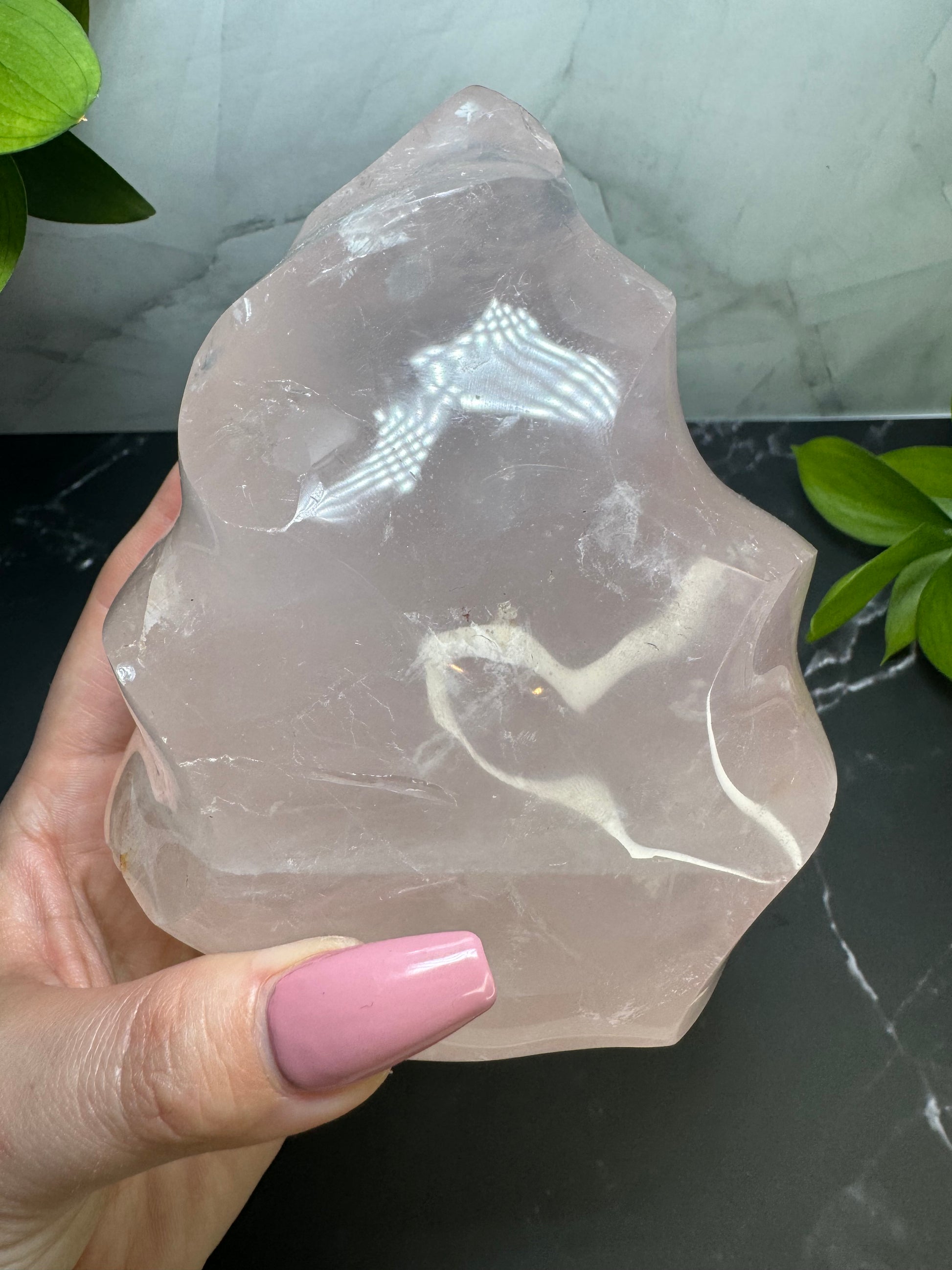 Large Rose Quartz Flame Point 5” | Crystal Decor | Healing | Gift Crystal Eyes It