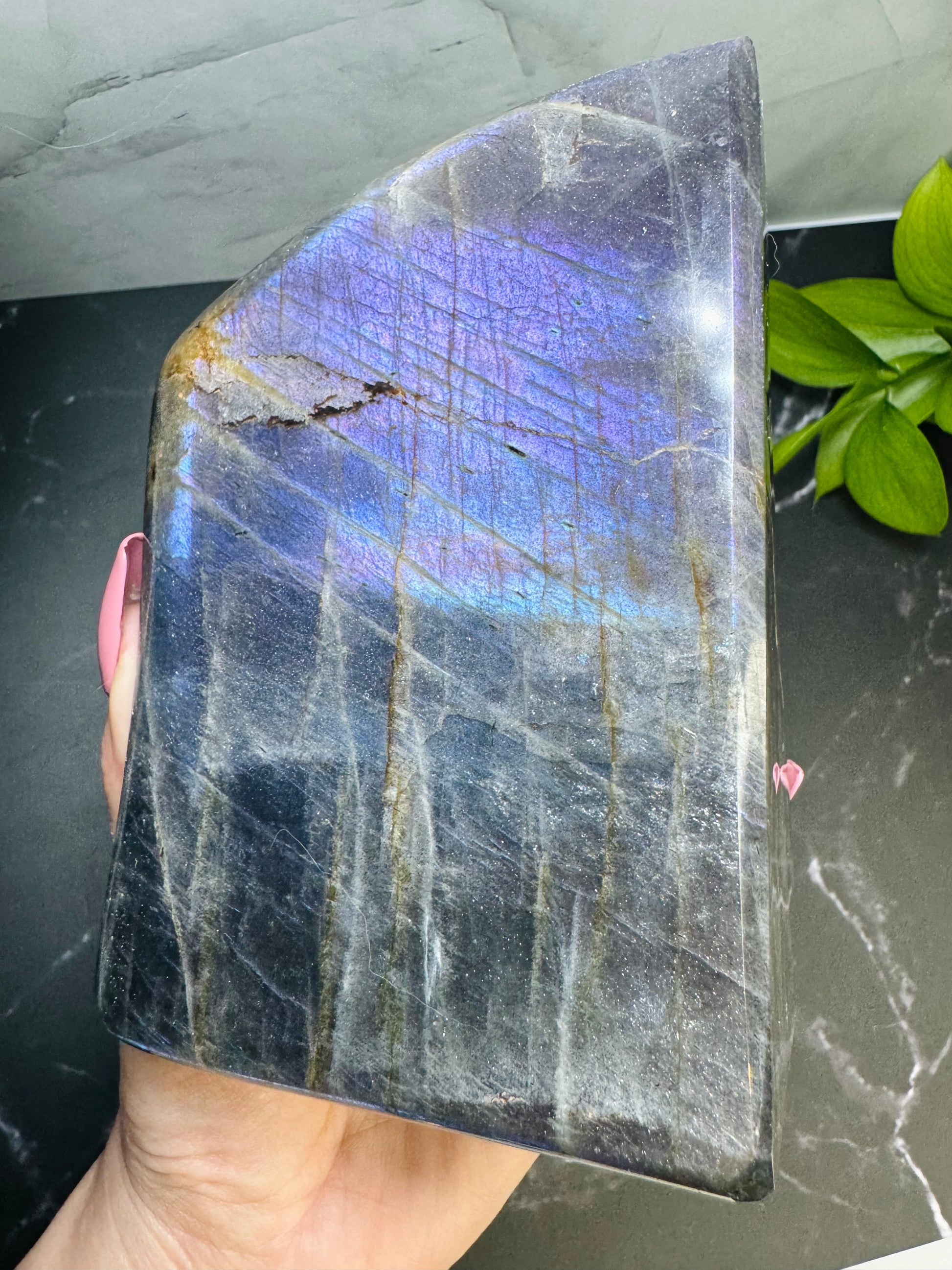Labradorite Freeform | Purple Pink Orange Sunset Flash | Large | Polished | Crystal Decor | Healing | Gift Crystal Eyes It