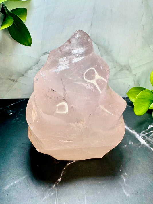 Large Rose Quartz Flame Point 5” | Crystal Decor | Healing | Gift Crystal Eyes It