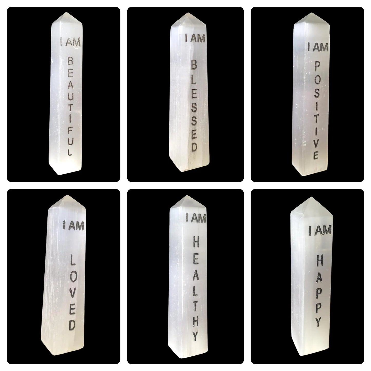 Selenite Tower | Satin Spar | Selenite Affirmation Tower | Selenite Wand | Selenite Stick | Healing Crystal | Altar | Decor | Gift Crystal Eyes It