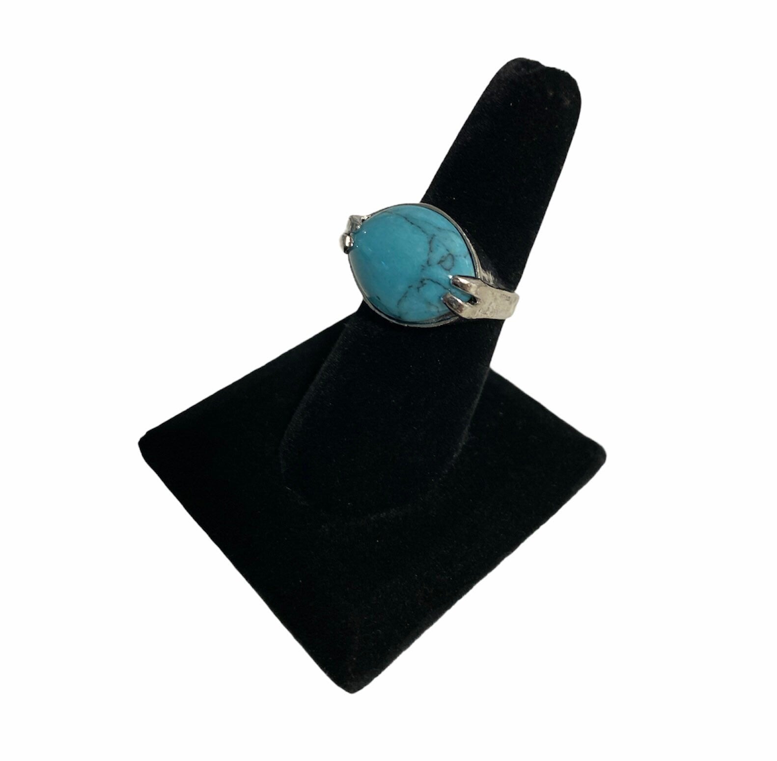 Gemstone Ring | Stone Ring | Turquoise Ring | White Agate Ring | Statement Ring Crystal Eyes It